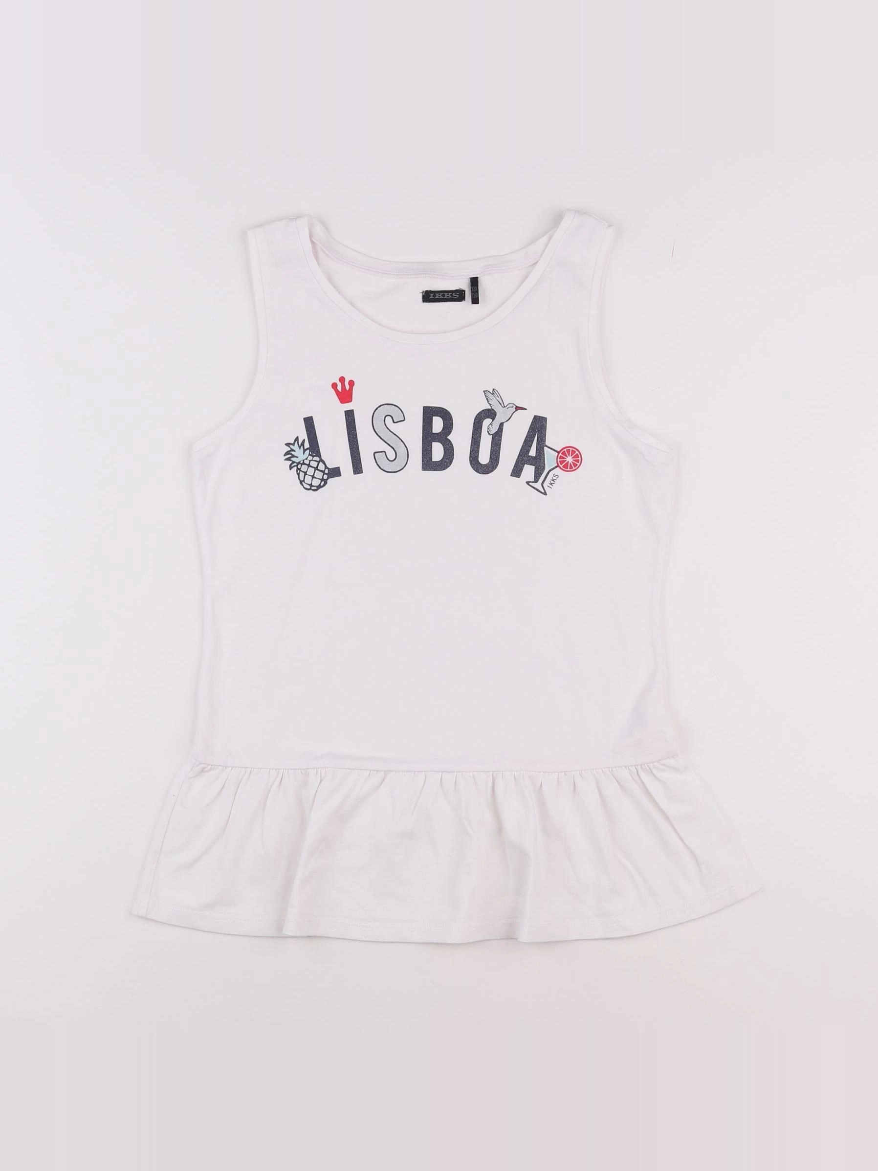 IKKS - débardeur blanc, argent - 12 ans