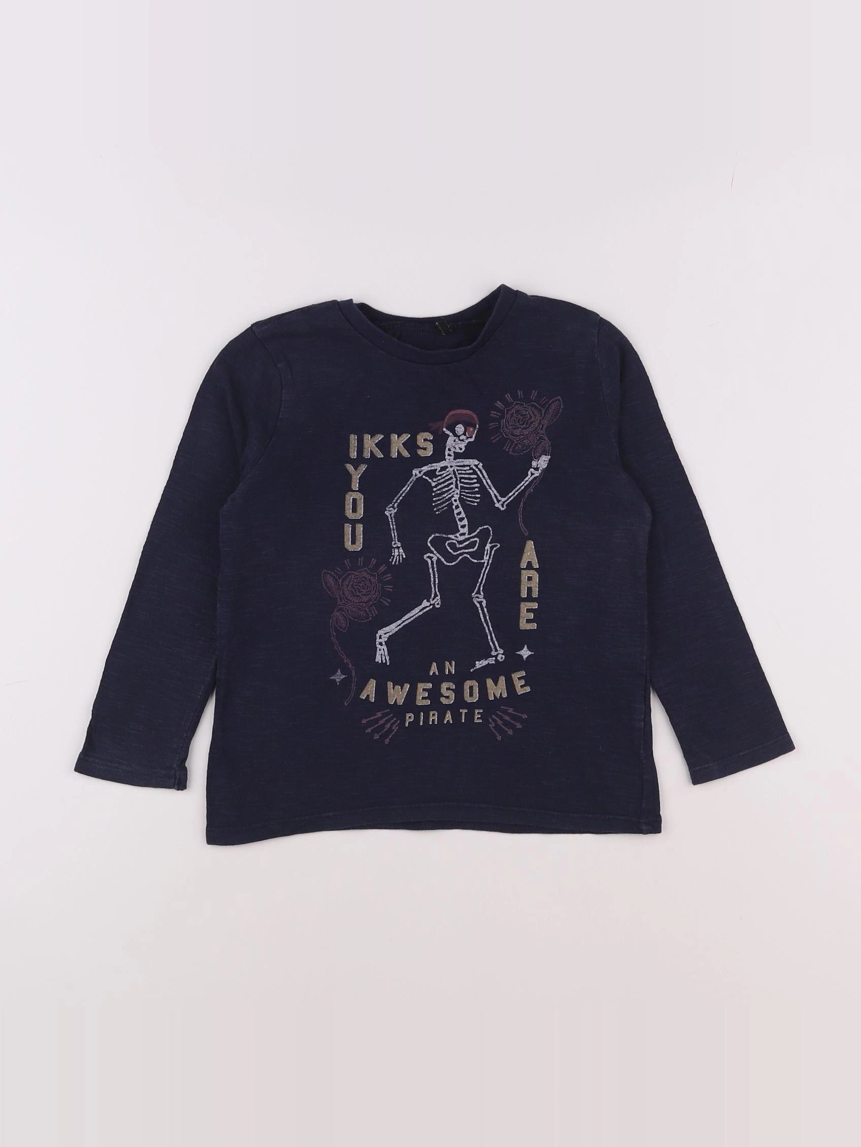 IKKS - tee-shirt bleu - 4 ans