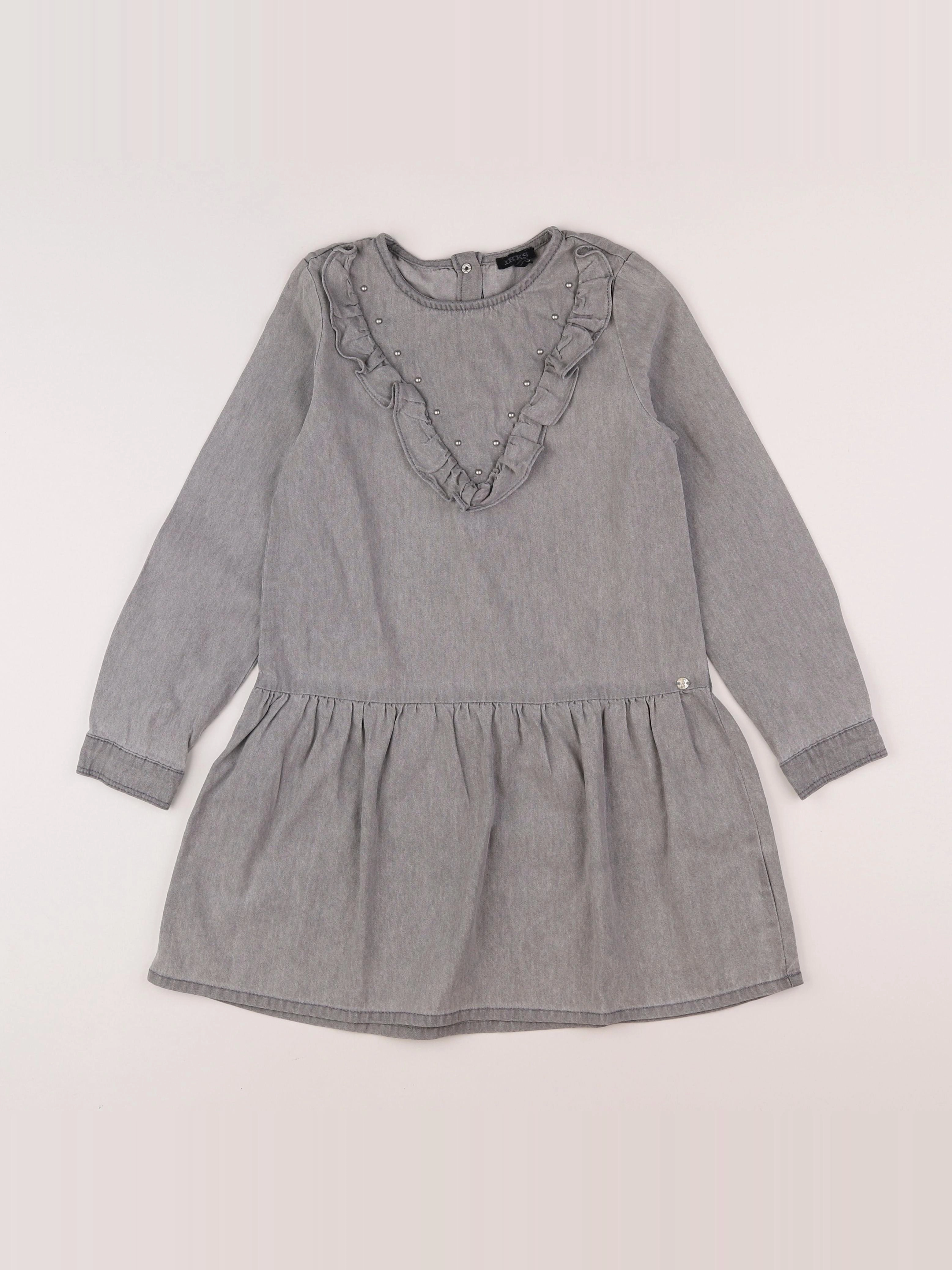 IKKS - robe gris - 8 ans