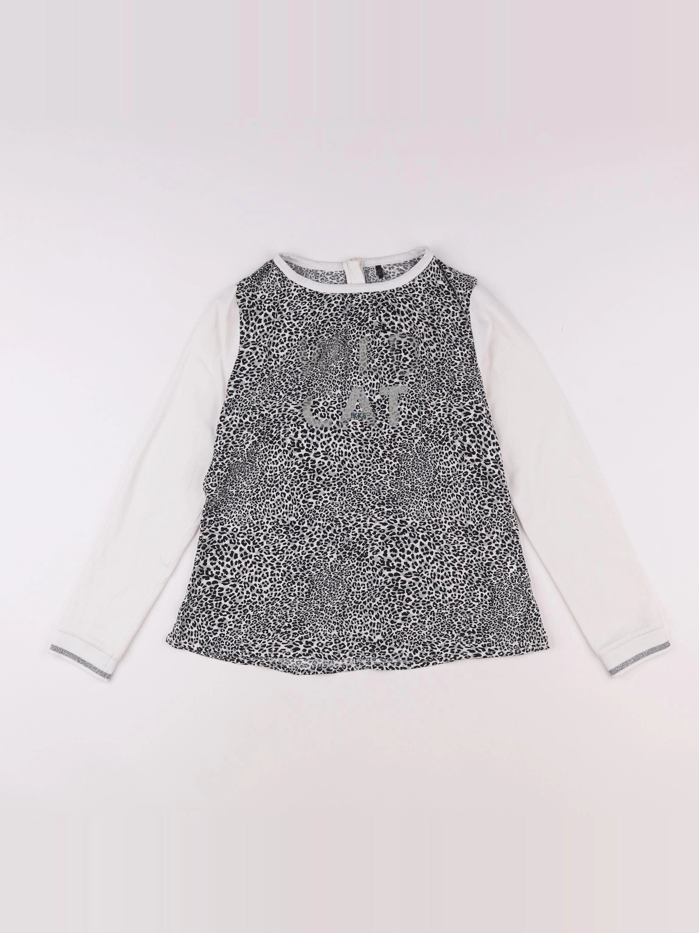 IKKS - tee-shirt blanc, noir - 12 ans