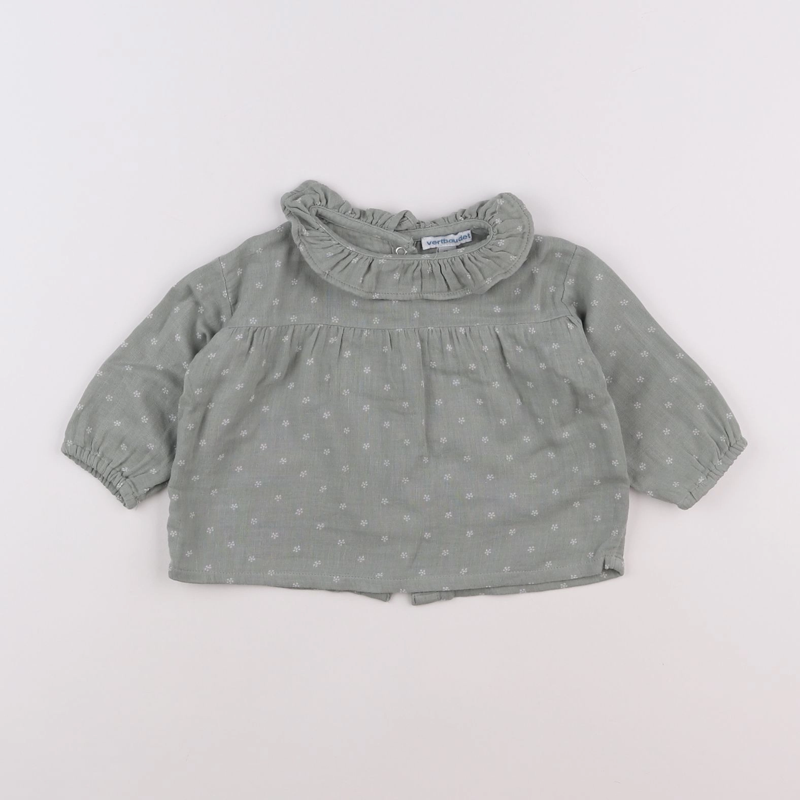 Vertbaudet - blouse vert - 6 mois