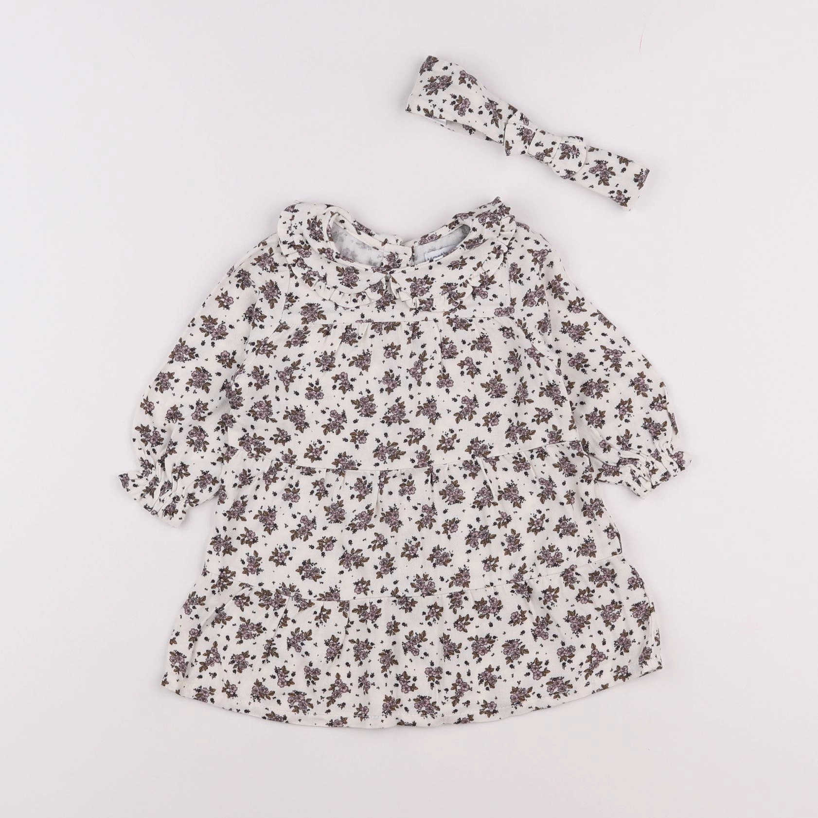 Vertbaudet - robe beige - 6 mois