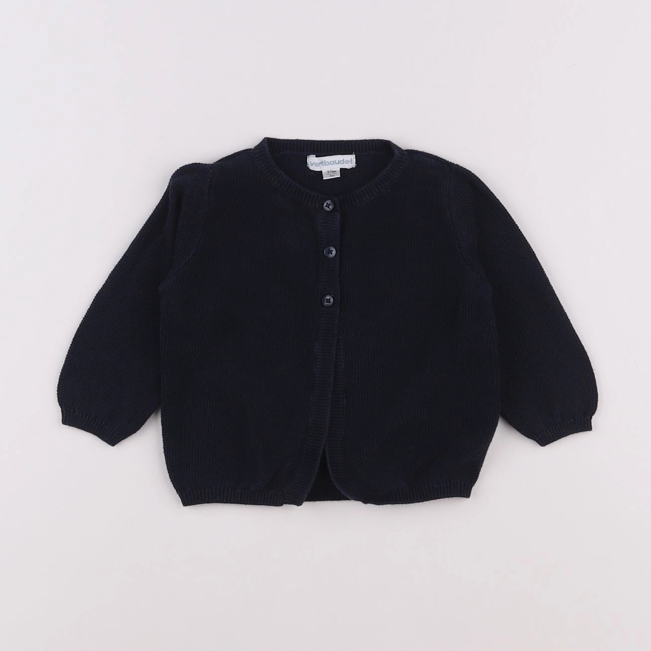 Vertbaudet - gilet bleu - 6 mois