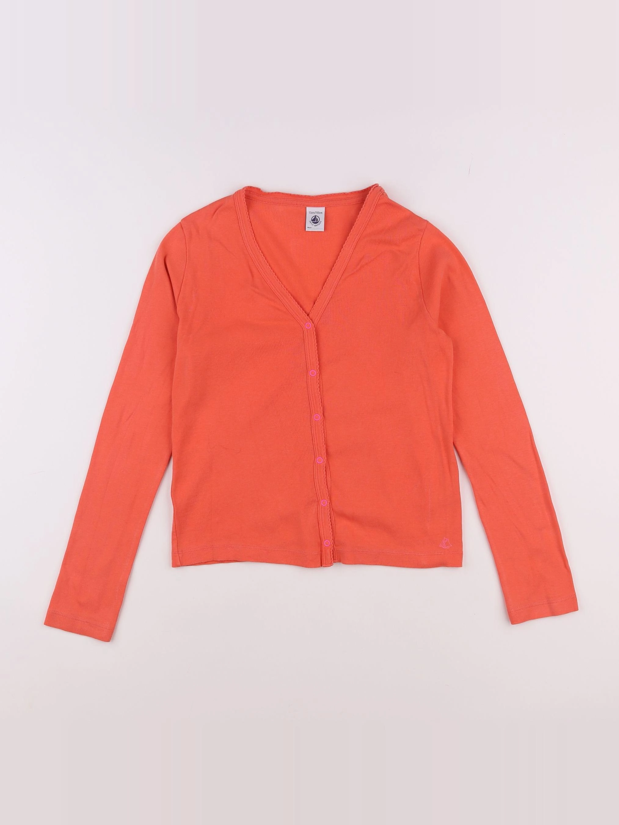 Petit Bateau - tee-shirt orange - 12 ans