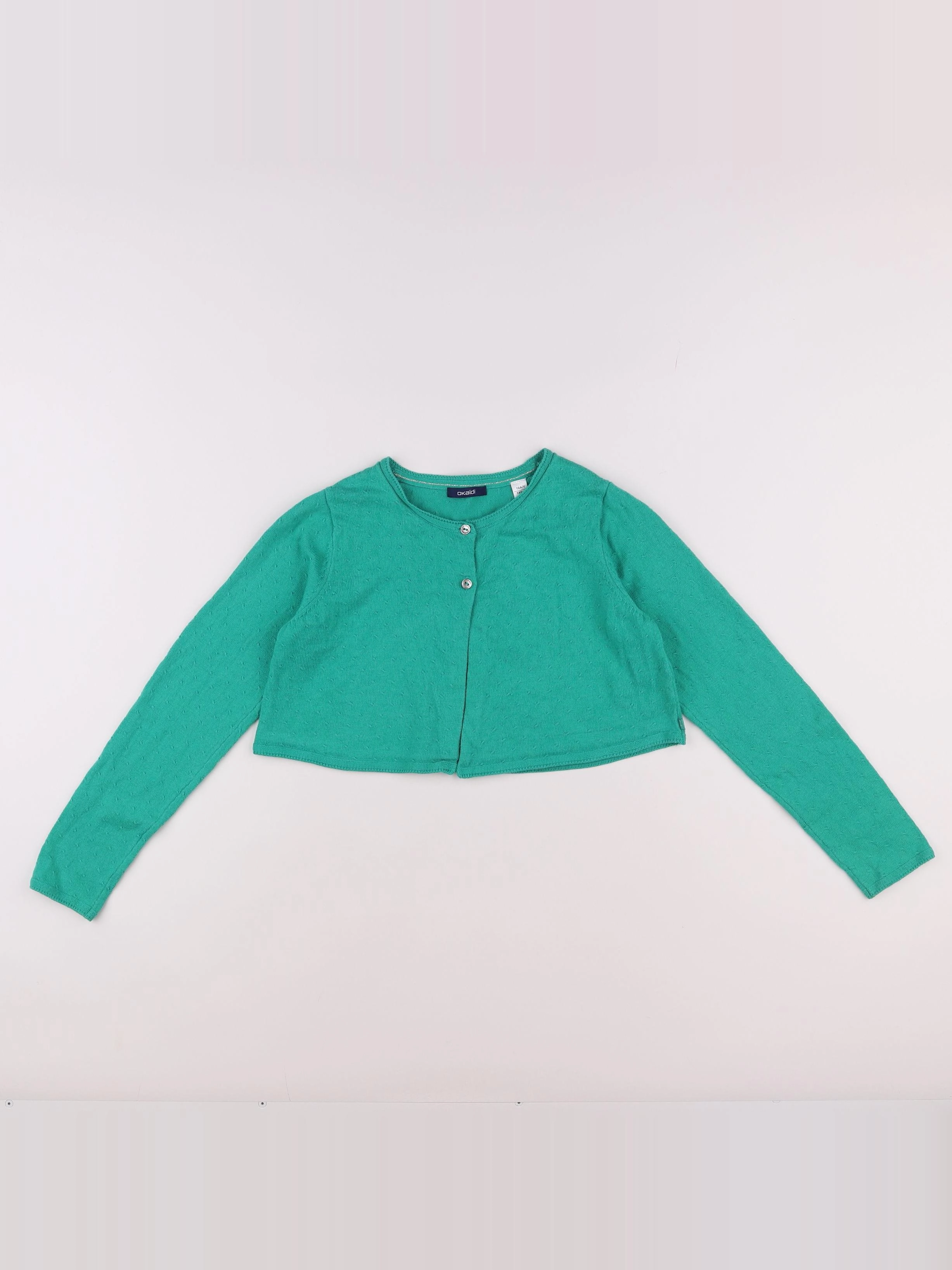 Okaidi - gilet vert - 10 ans