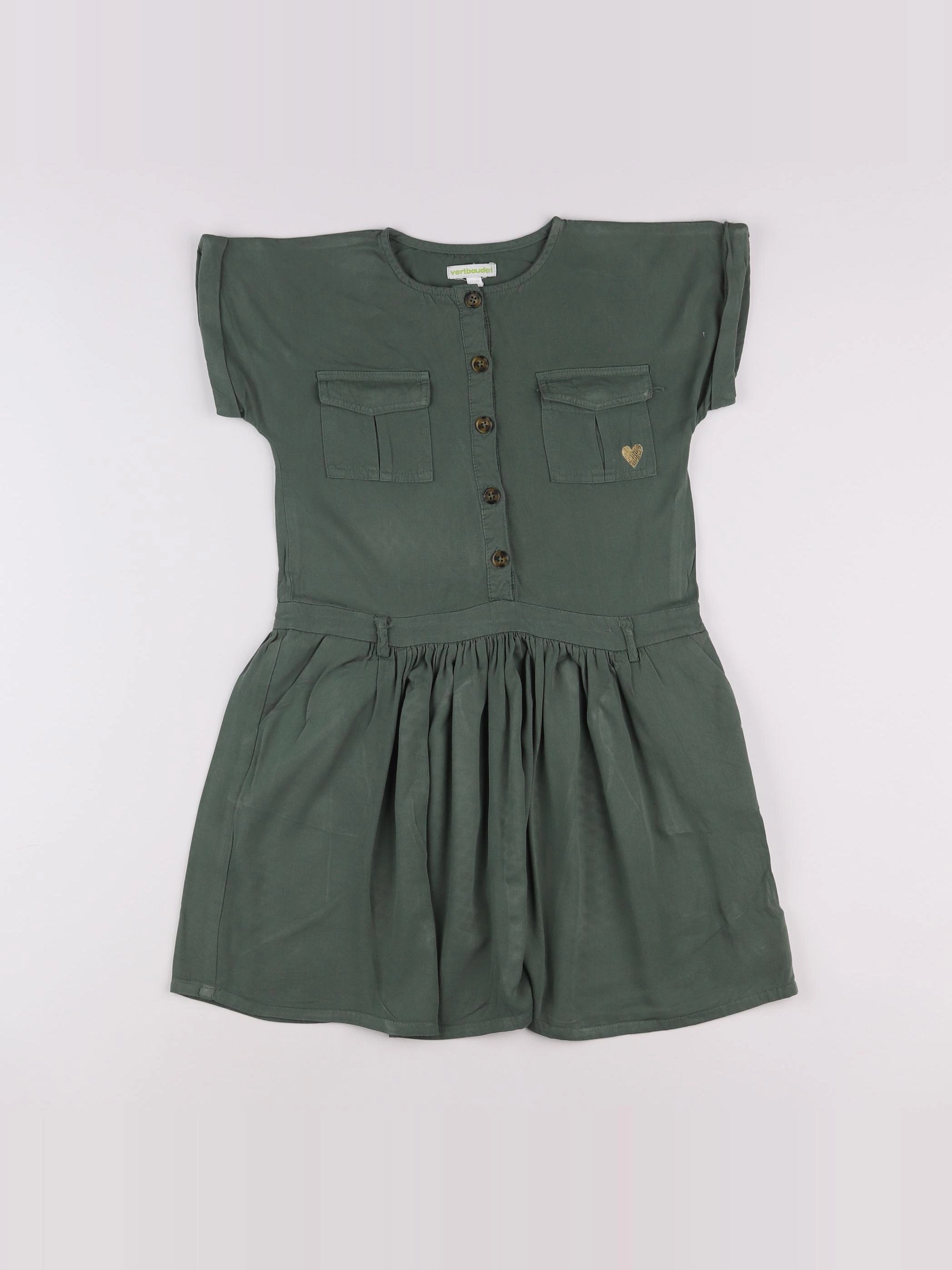 Vertbaudet - robe vert - 9 ans