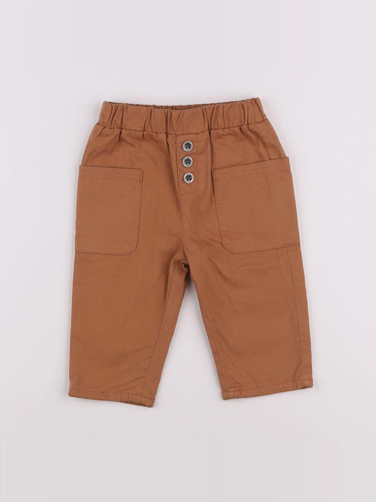 Vertbaudet - pantalon marron - 9 mois