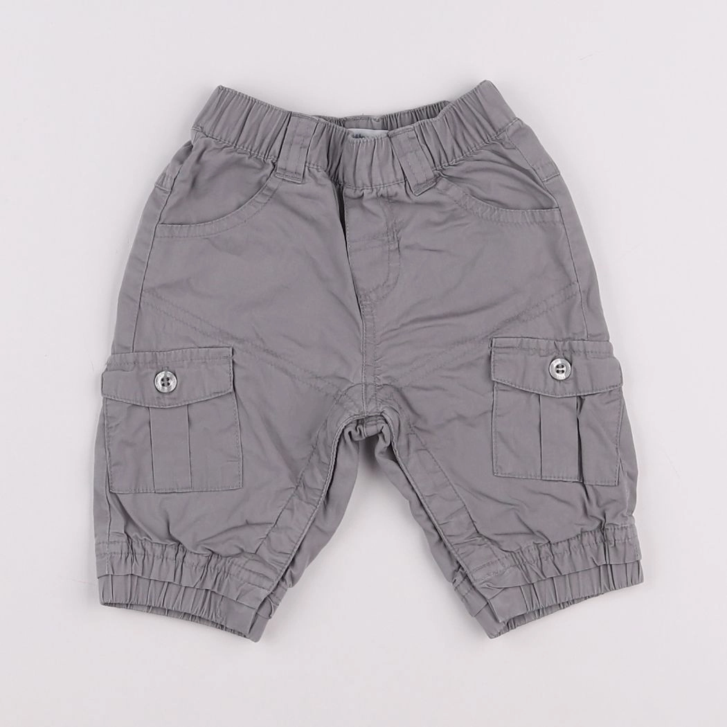 Vertbaudet - pantalon gris - 3 mois