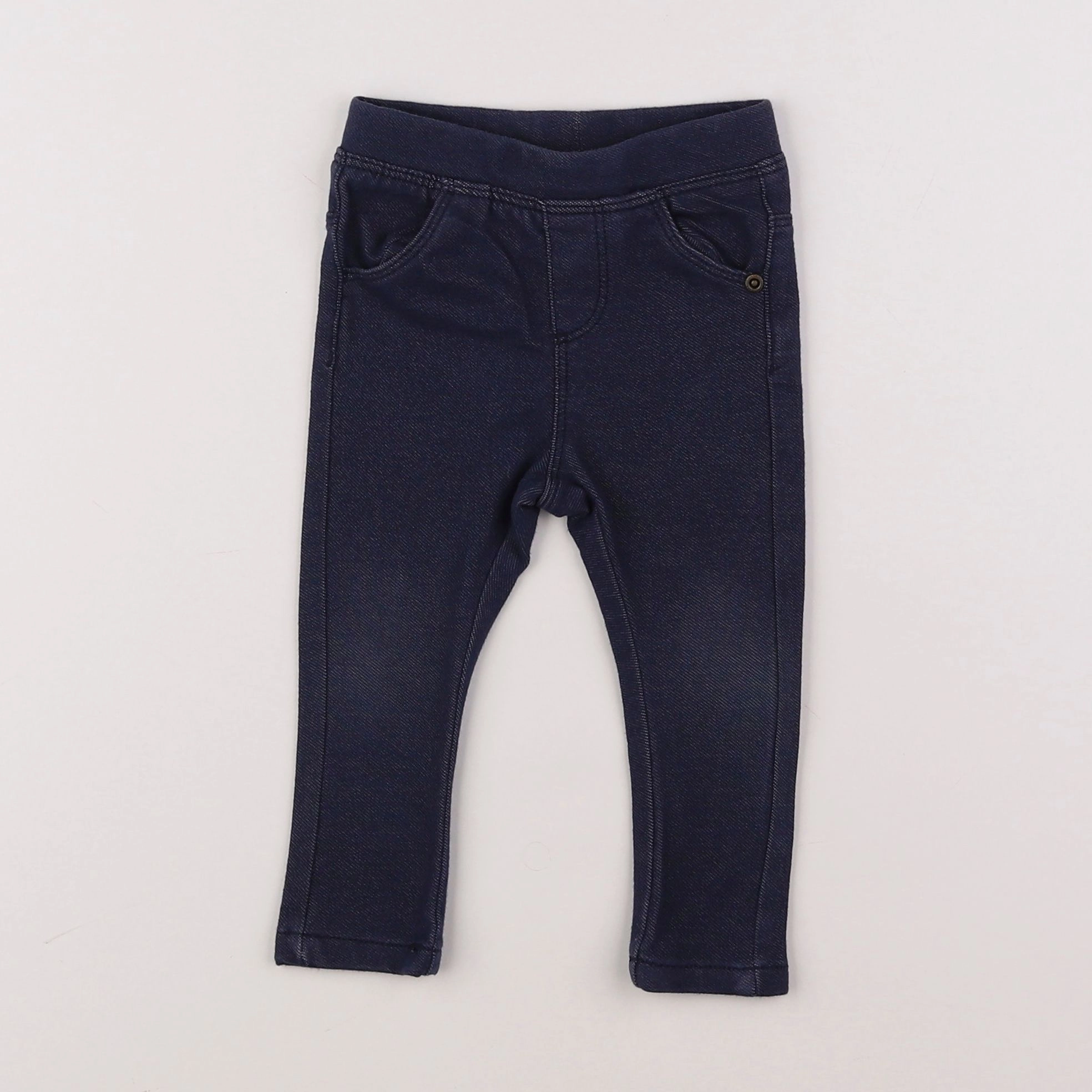 Vertbaudet - jegging bleu - 9 mois