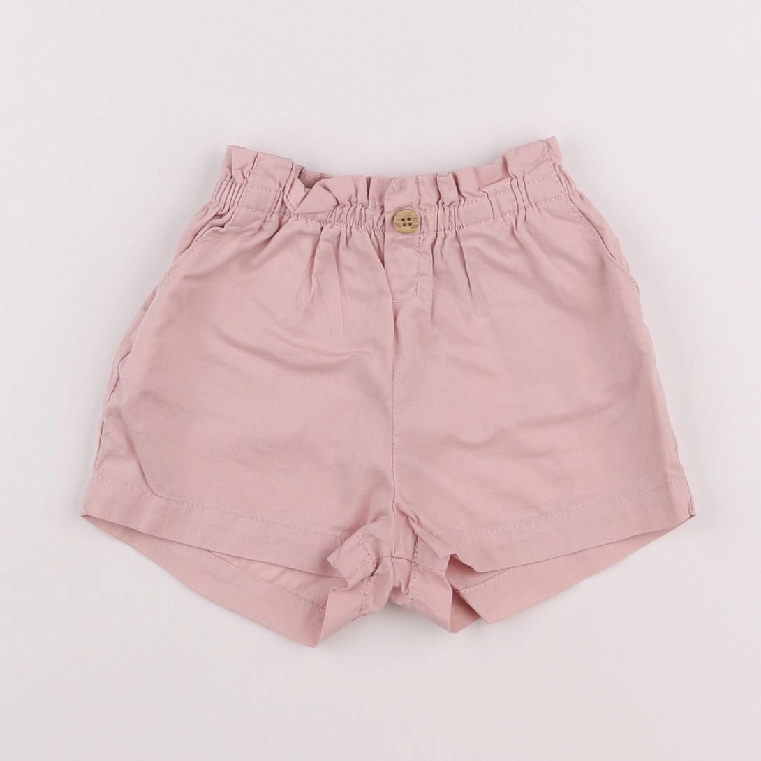 H&M - short rose - 9/12 mois