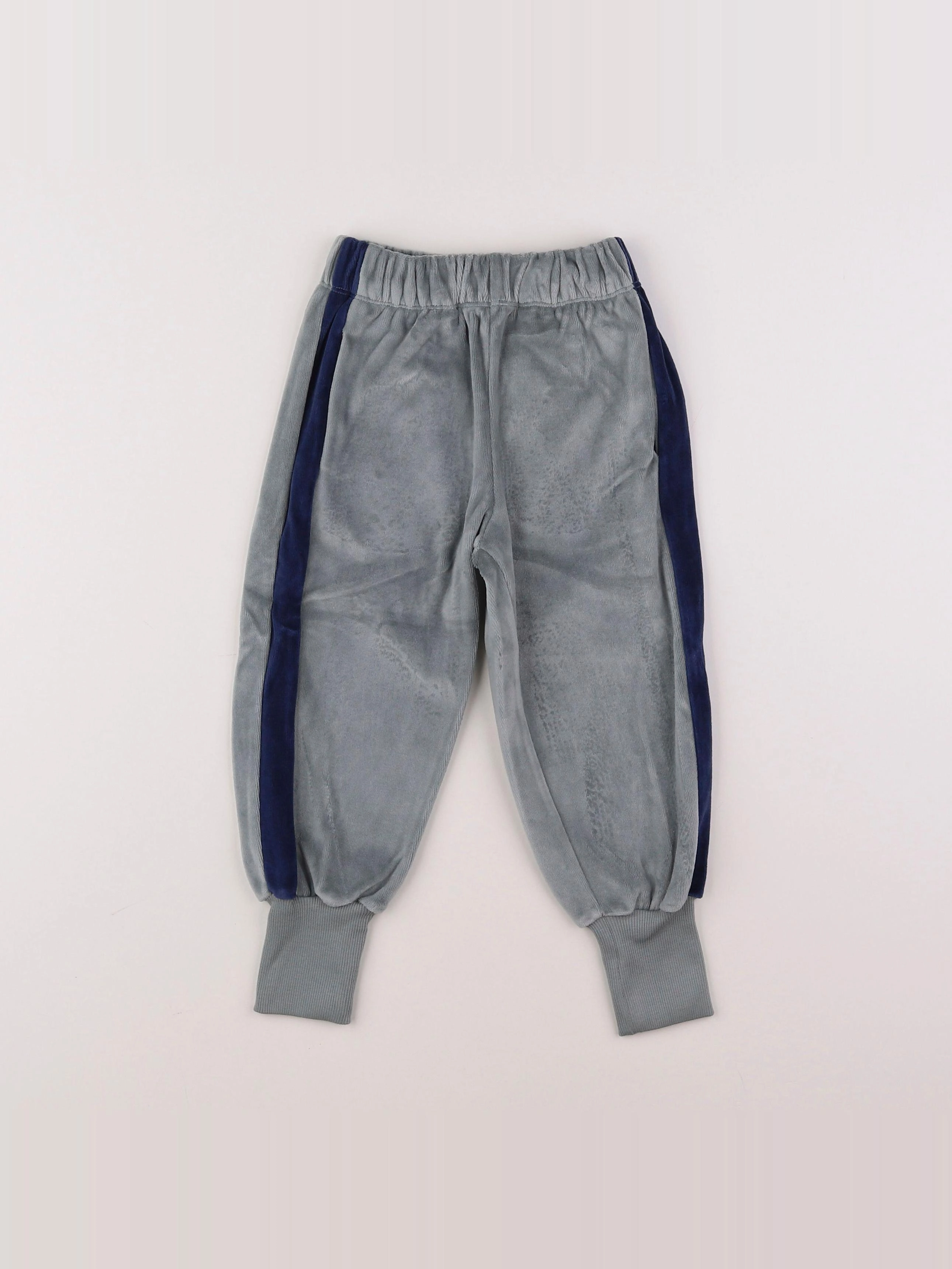 We are kids - jogging Charles velours mineral gris (neuf) - 6/12 mois