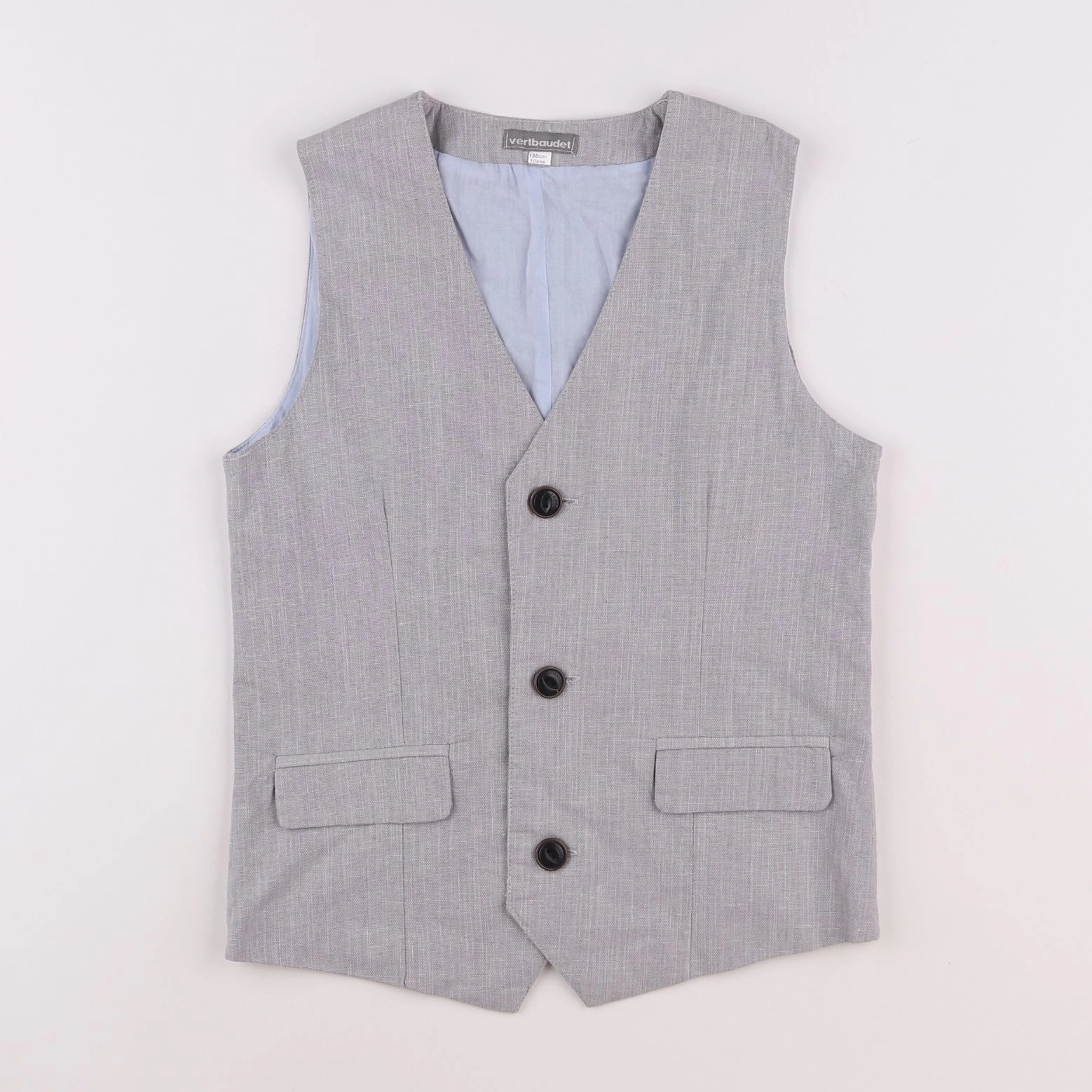 Vertbaudet - gilet gris - 10 ans