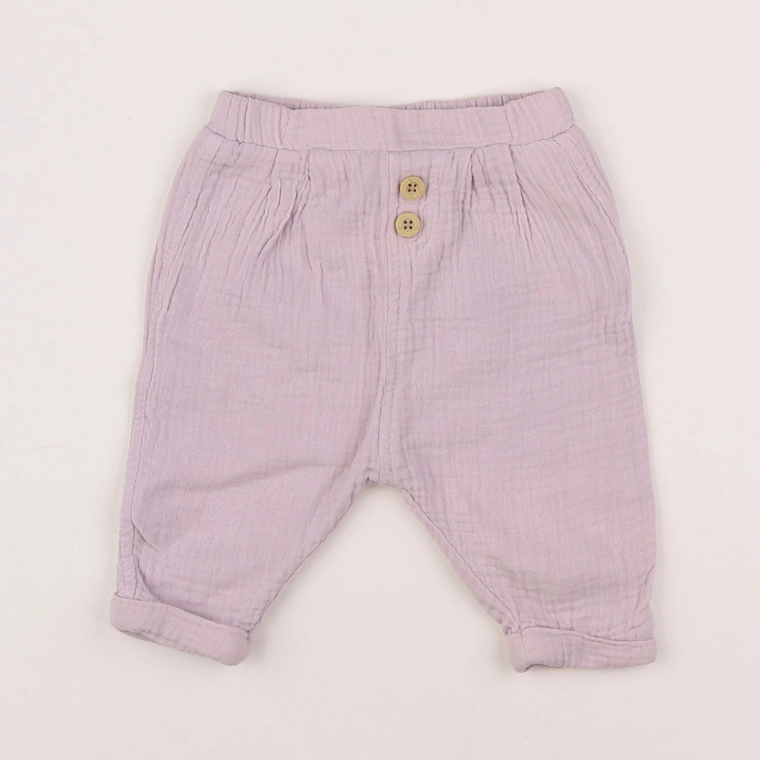 Vertbaudet - pantalon doublé violet - 3 mois