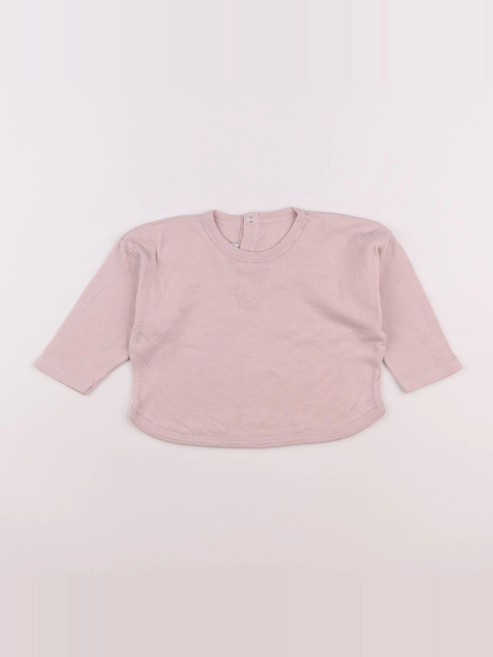 Petit Bateau - tee-shirt rose - 18 mois