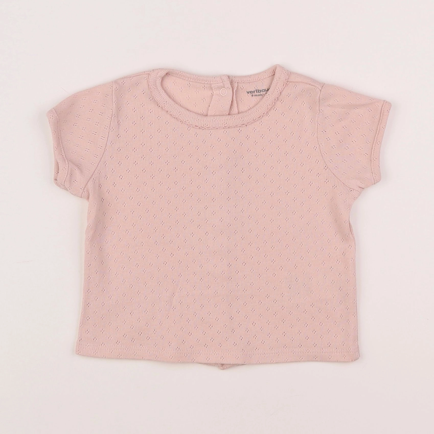 Vertbaudet - tee-shirt rose - 9 mois