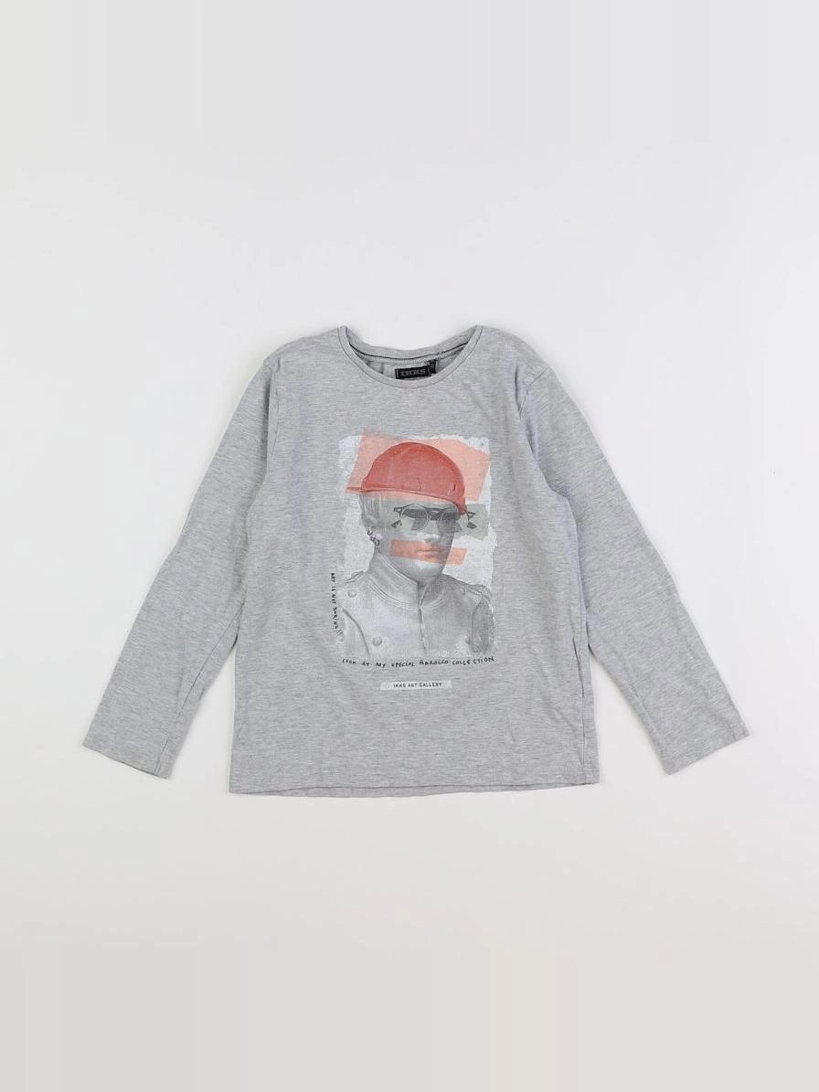 IKKS - tee-shirt gris - 6 ans