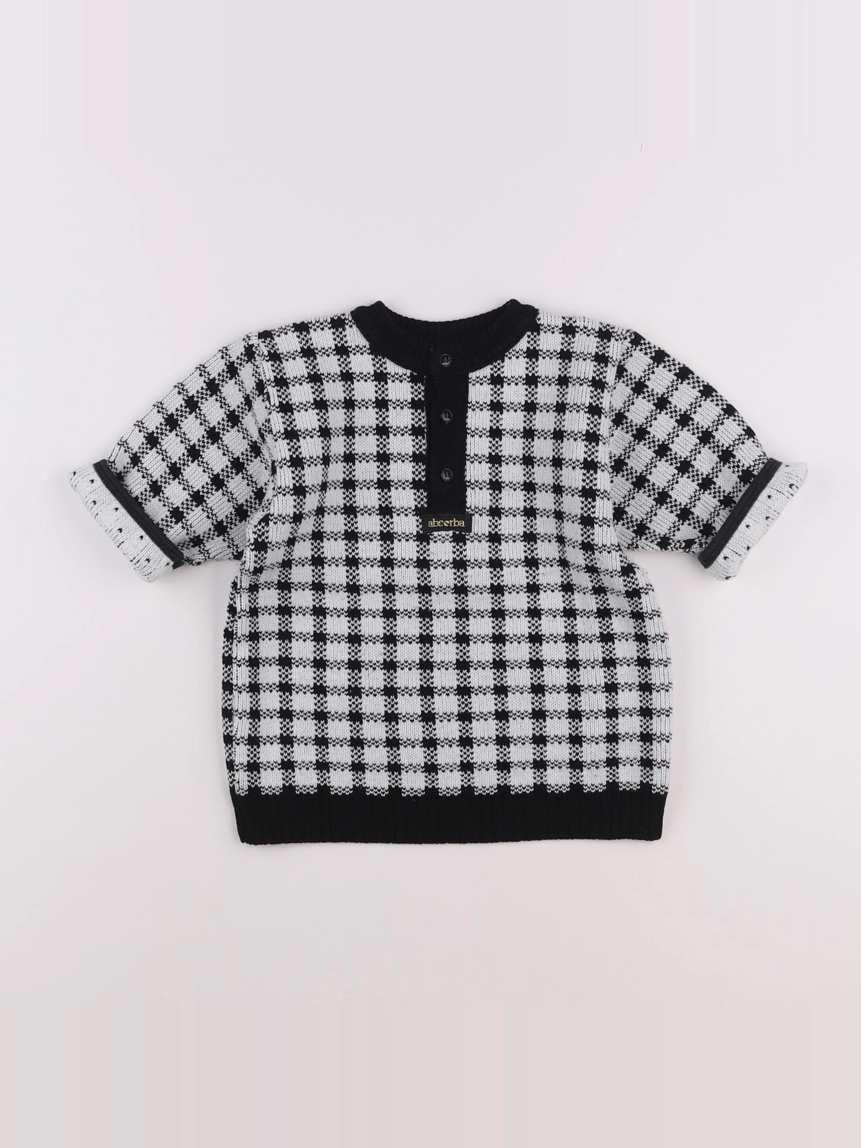 Absorba - pull blanc, noir - 12 mois