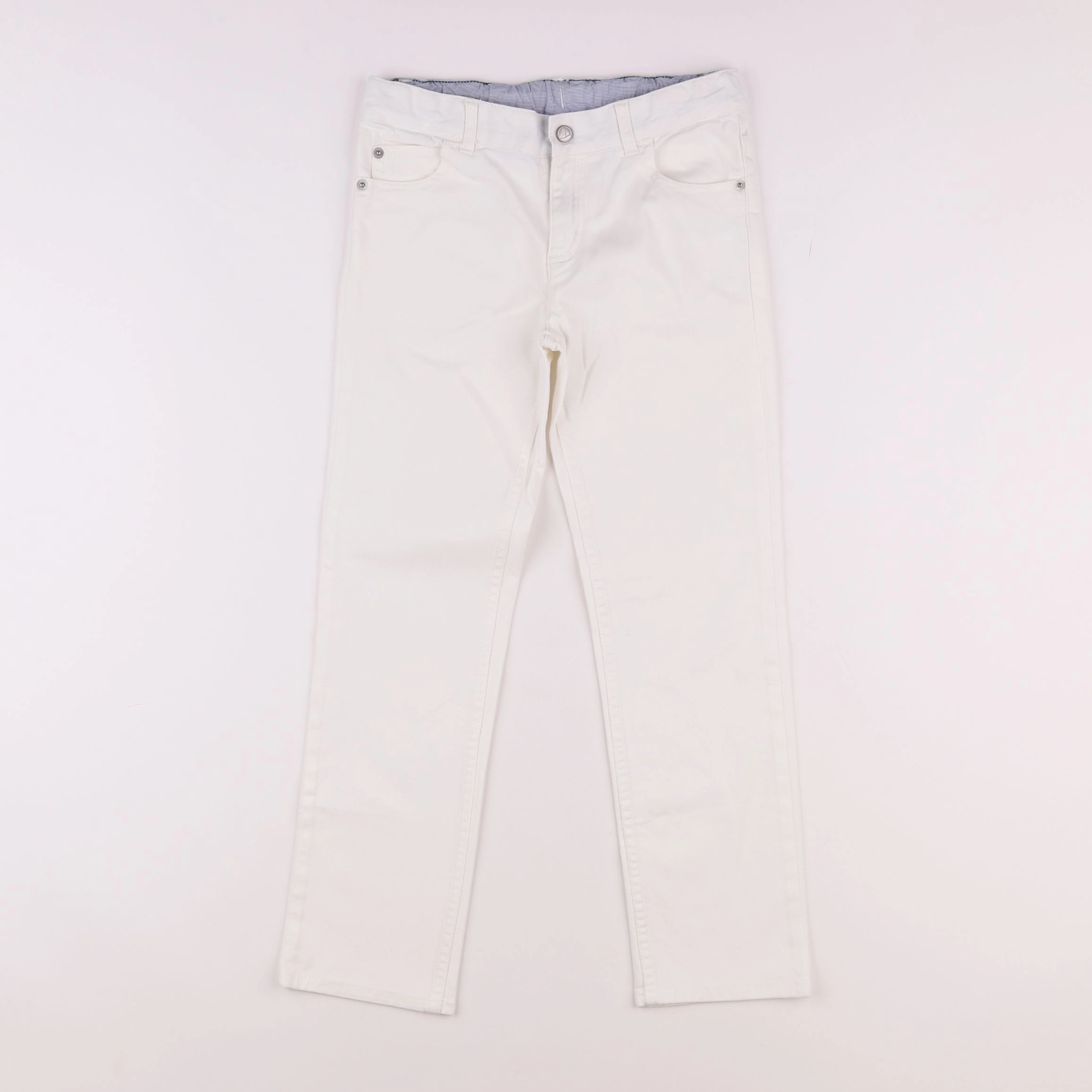 Petit Bateau - pantalon blanc - 8 ans