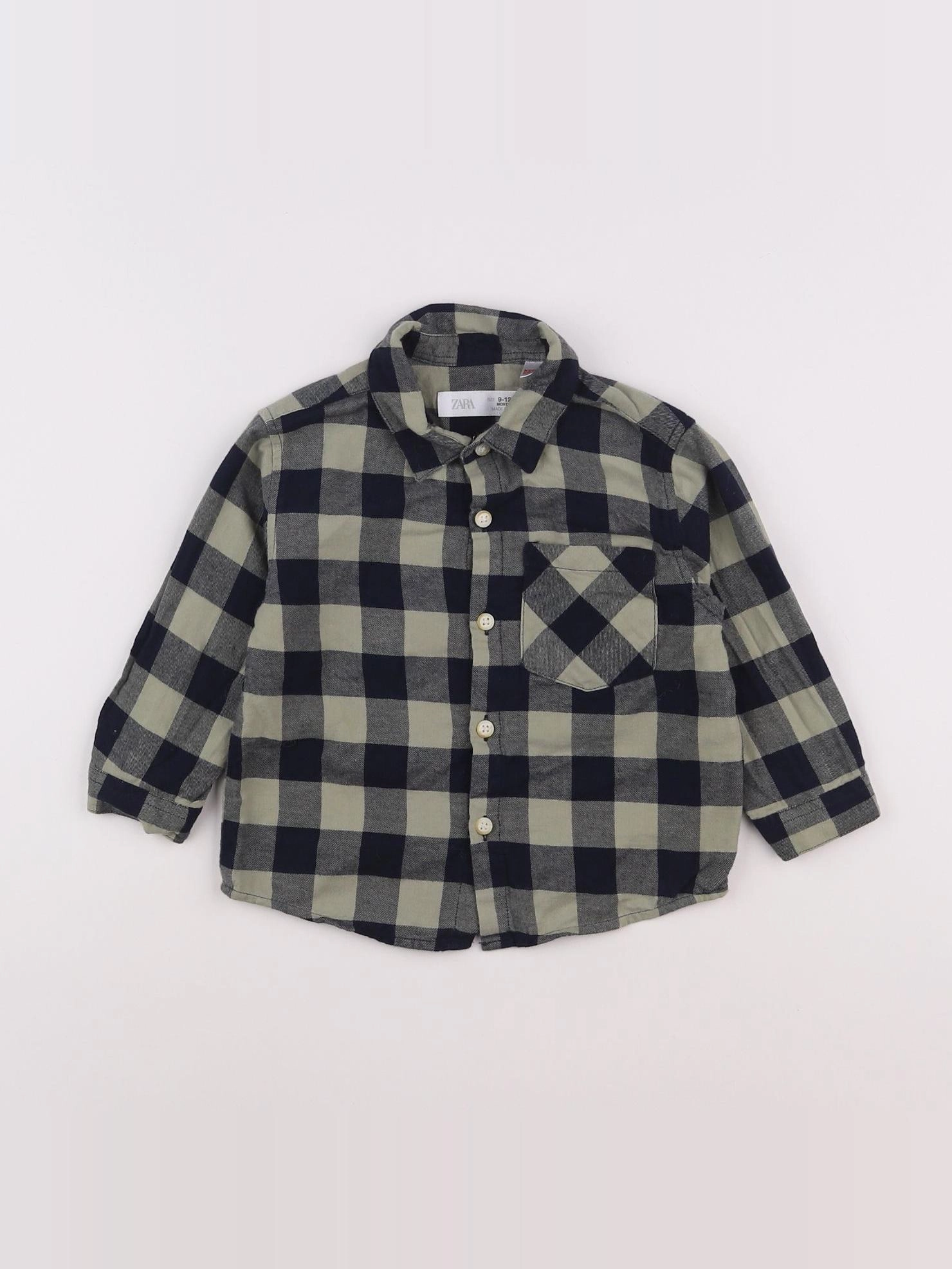 Zara - chemise vert - 9/12 mois