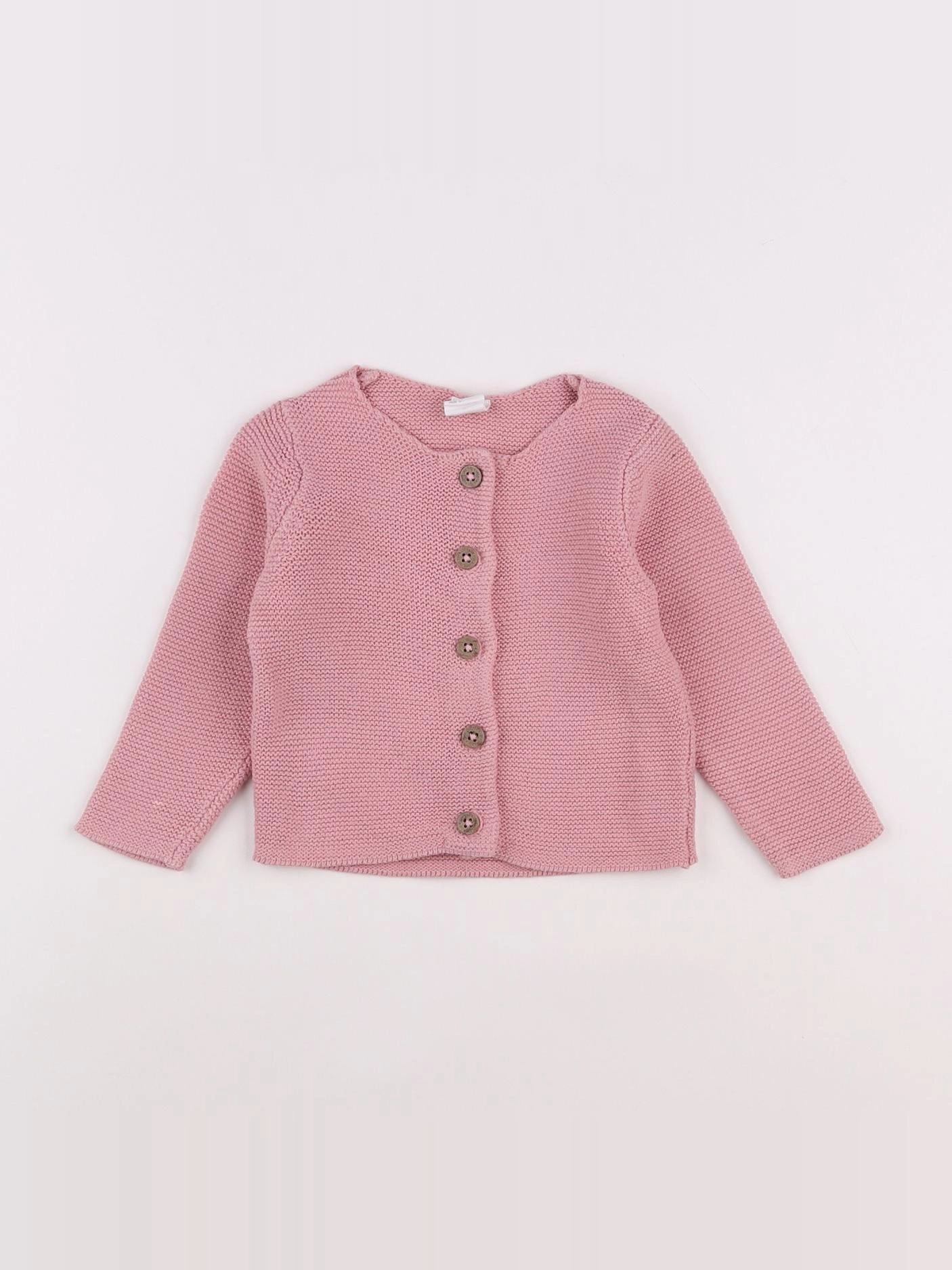 H&M - gilet rose - 6/9 mois