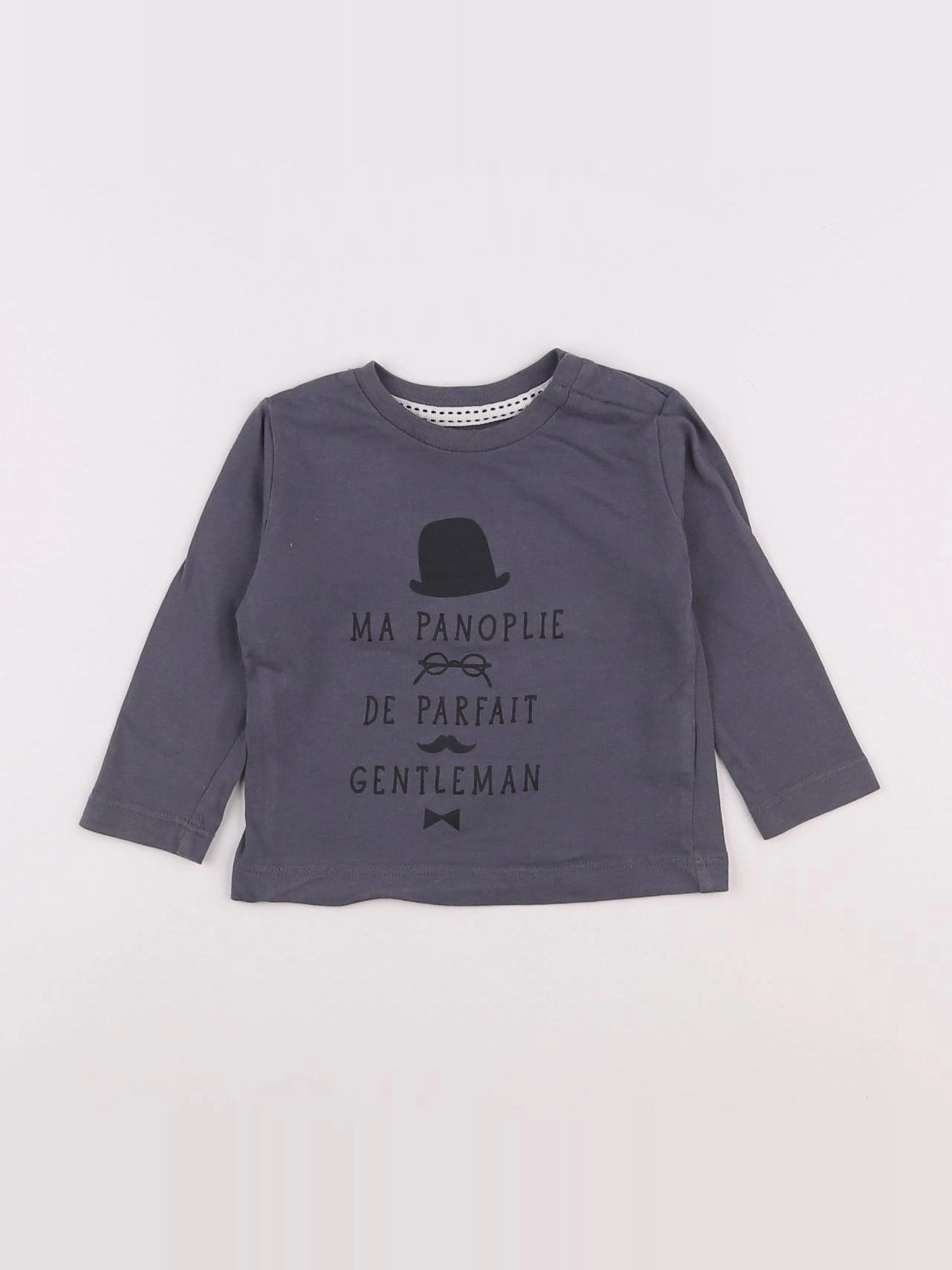 Boutchou - tee-shirt gris - 6 mois