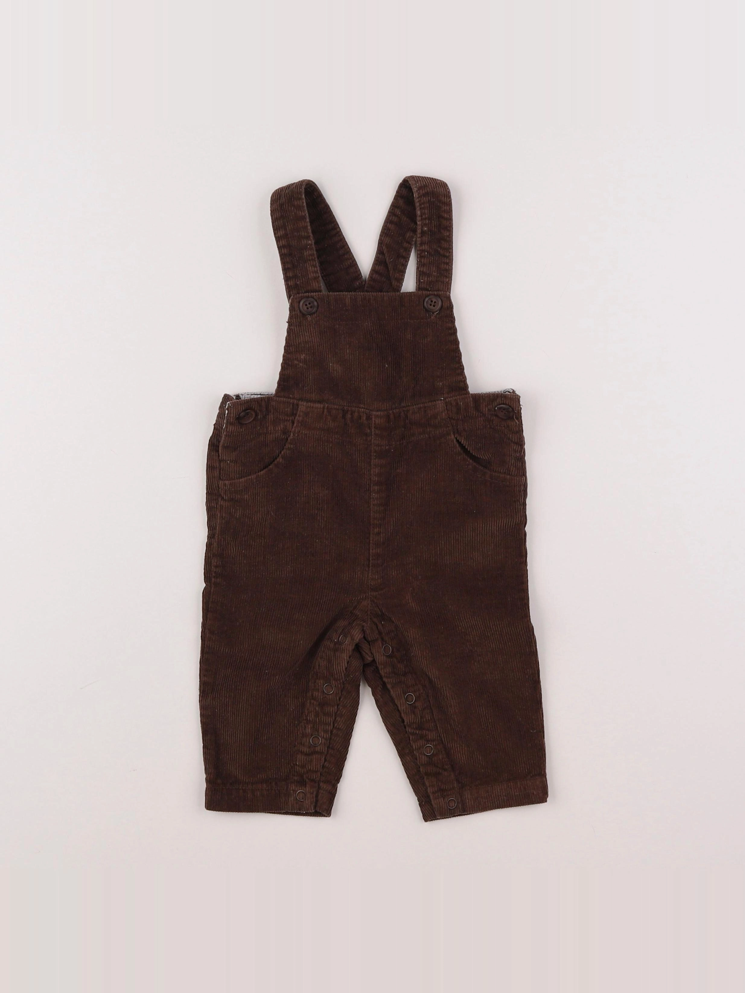 Natalys - salopette marron - 6 mois