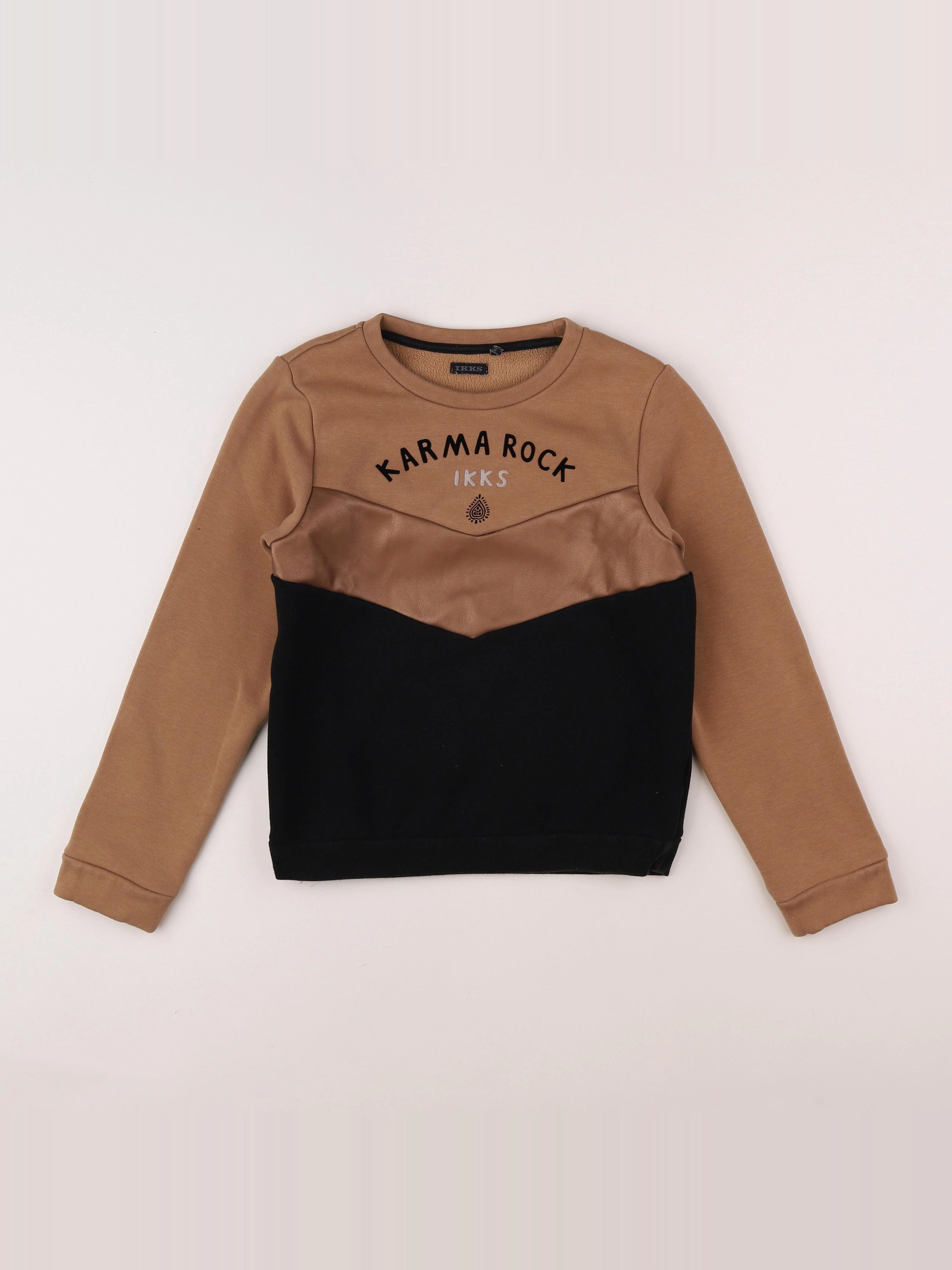 IKKS - sweat marron - 10 ans