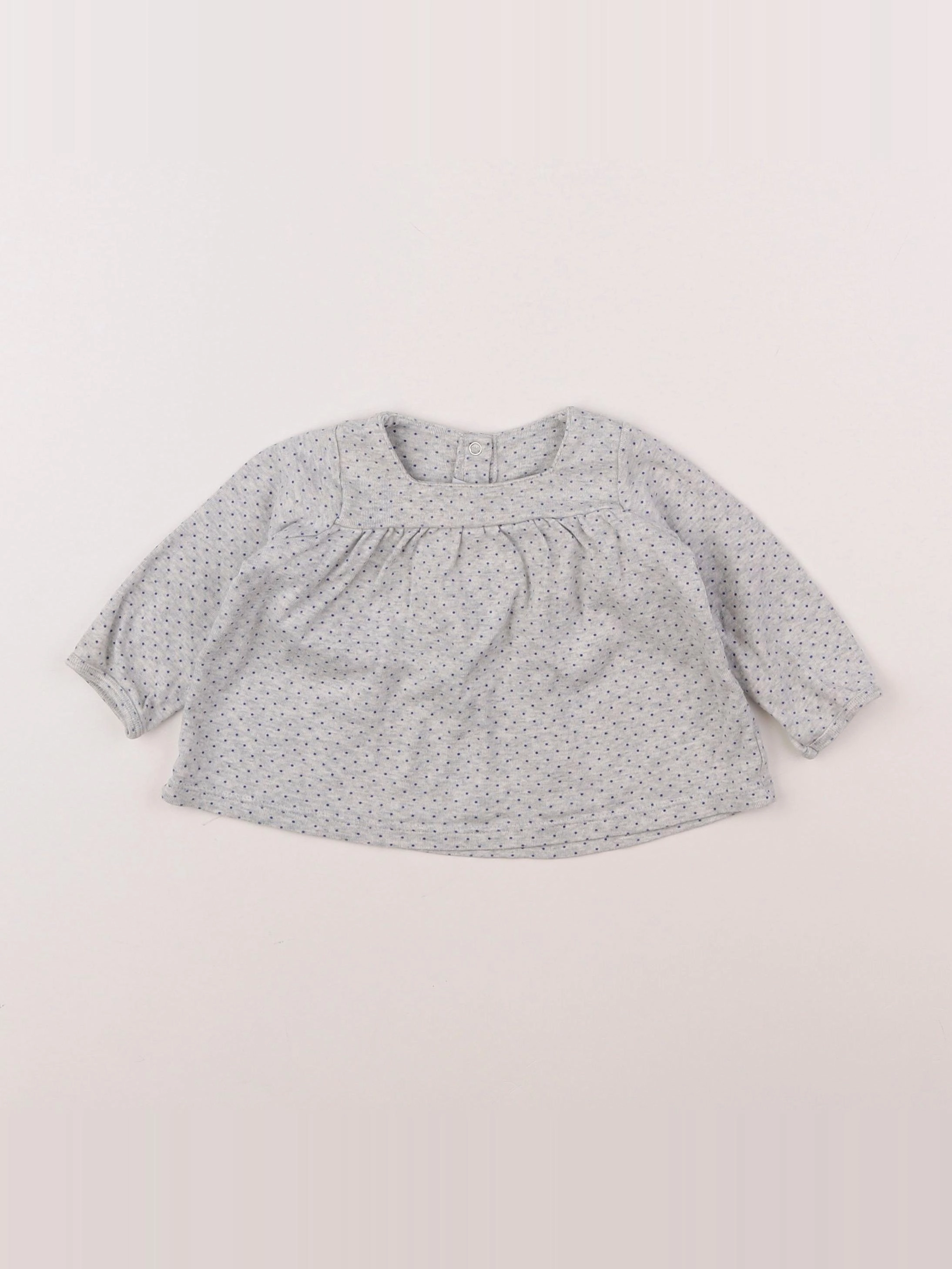 Petit Bateau - tee-shirt gris - 6 mois