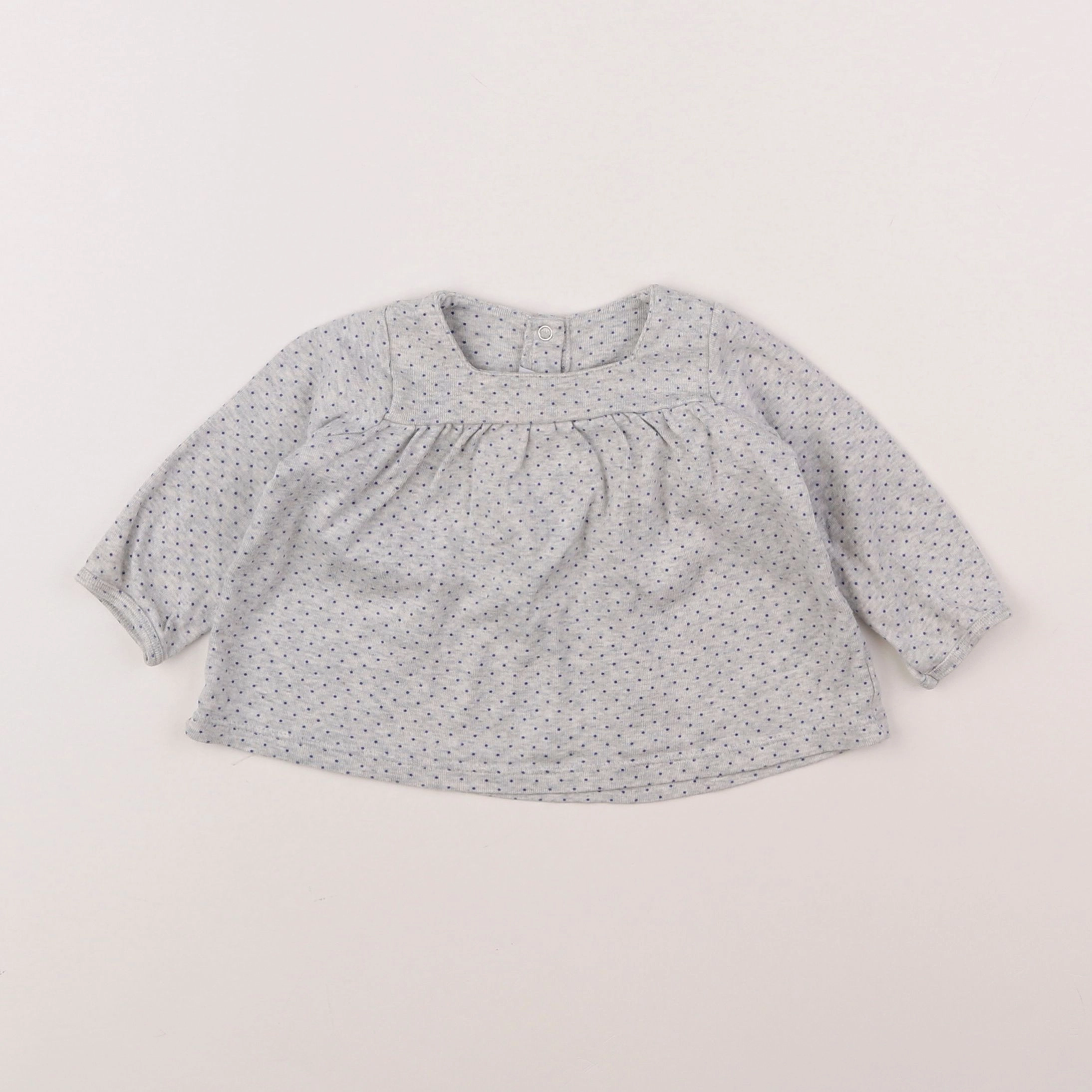 Petit Bateau - tee-shirt gris - 6 mois
