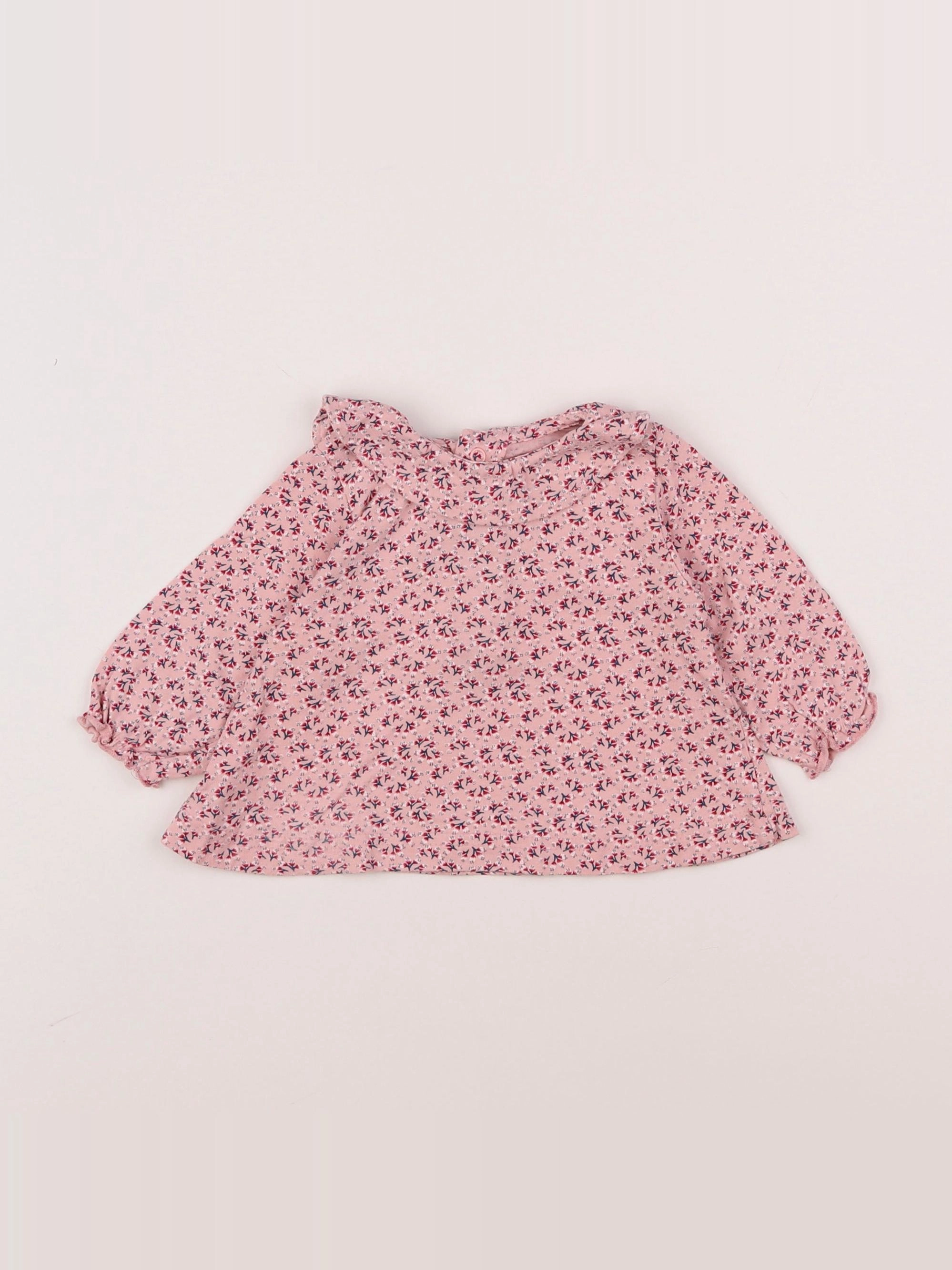 Bouchara - tee-shirt rose - 3 mois