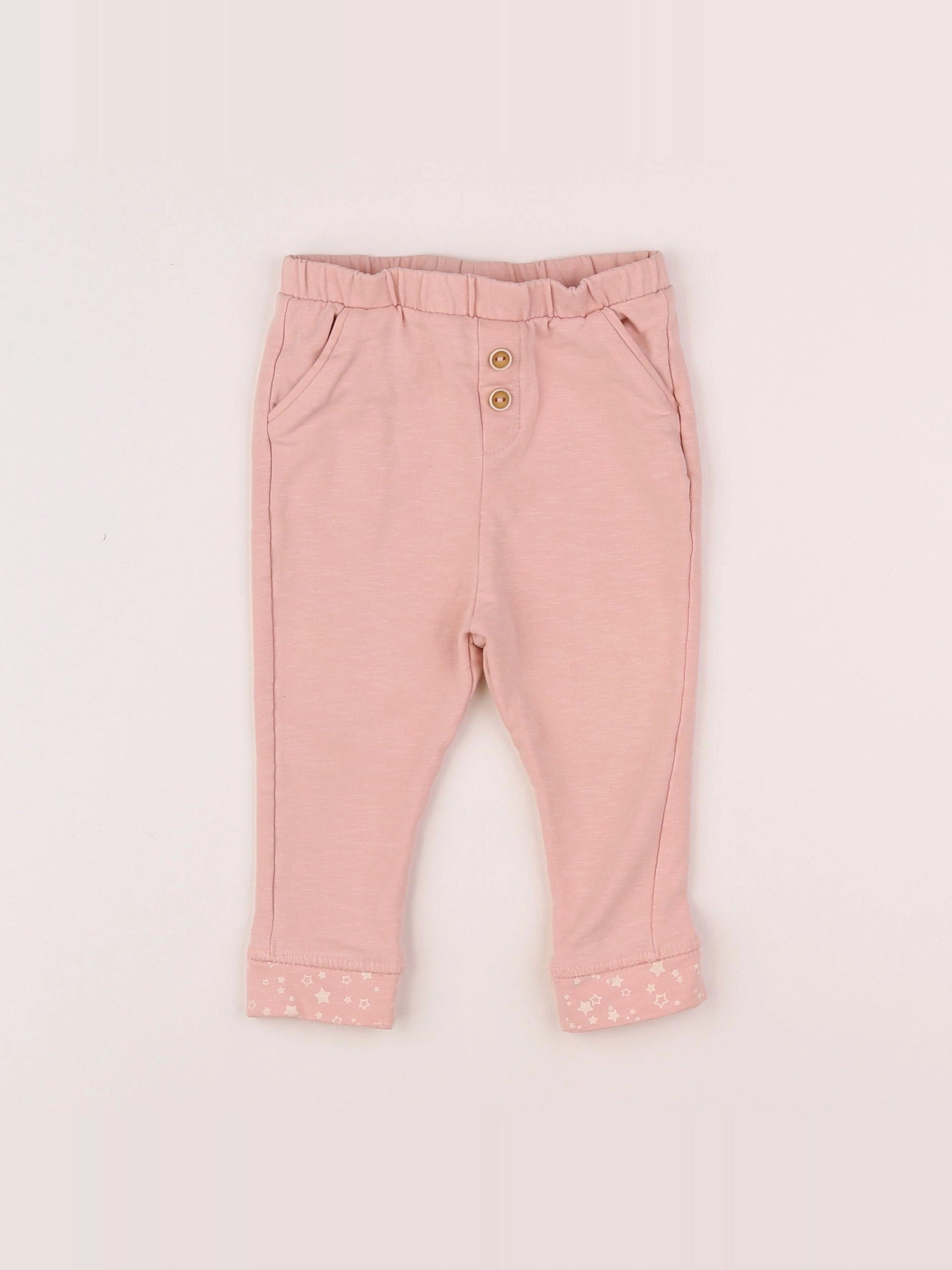 Zara - jegging rose - 9/12 mois