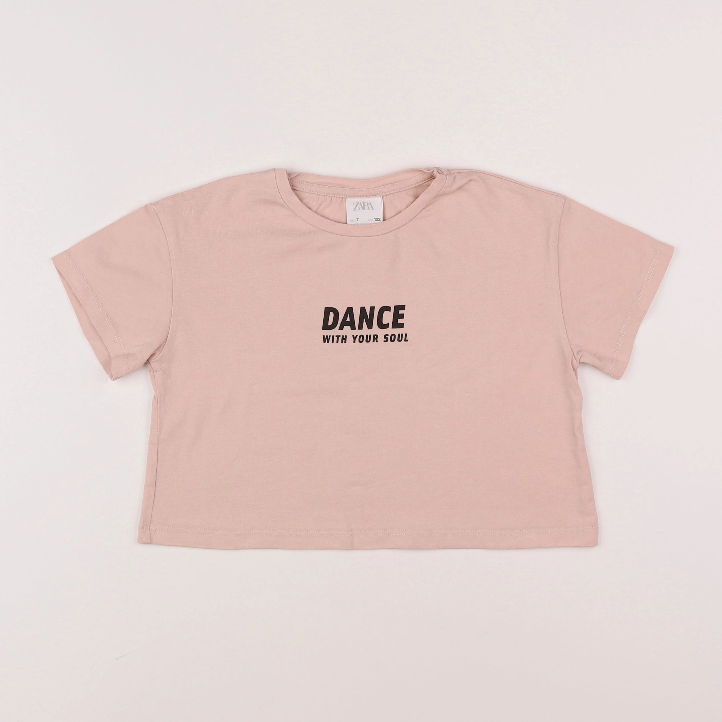 Zara - tee-shirt rose - 7 ans