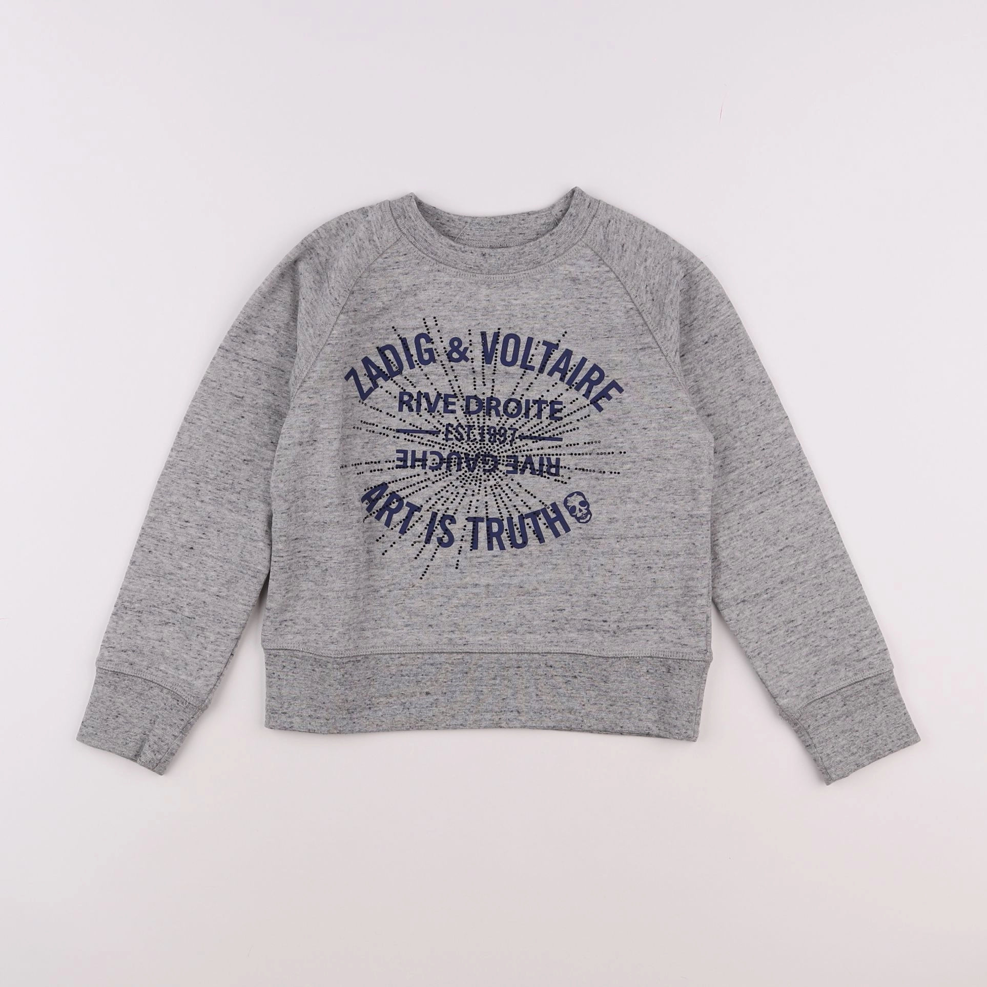 Zadig & Voltaire - sweat gris - 6 ans