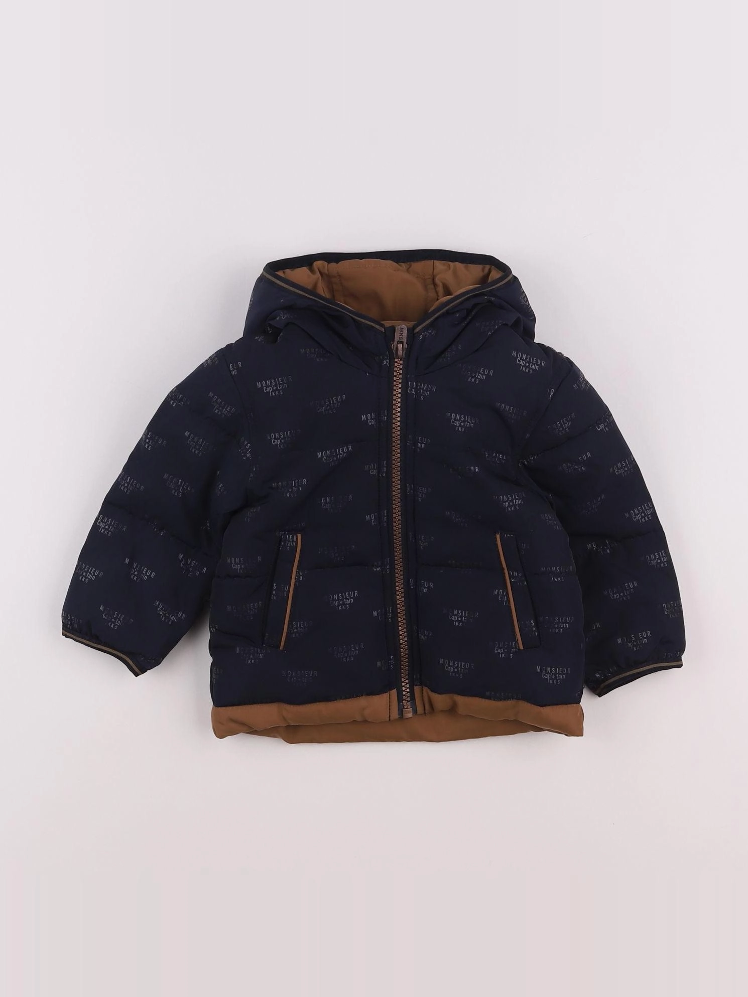 IKKS - parka bleu - 12 mois