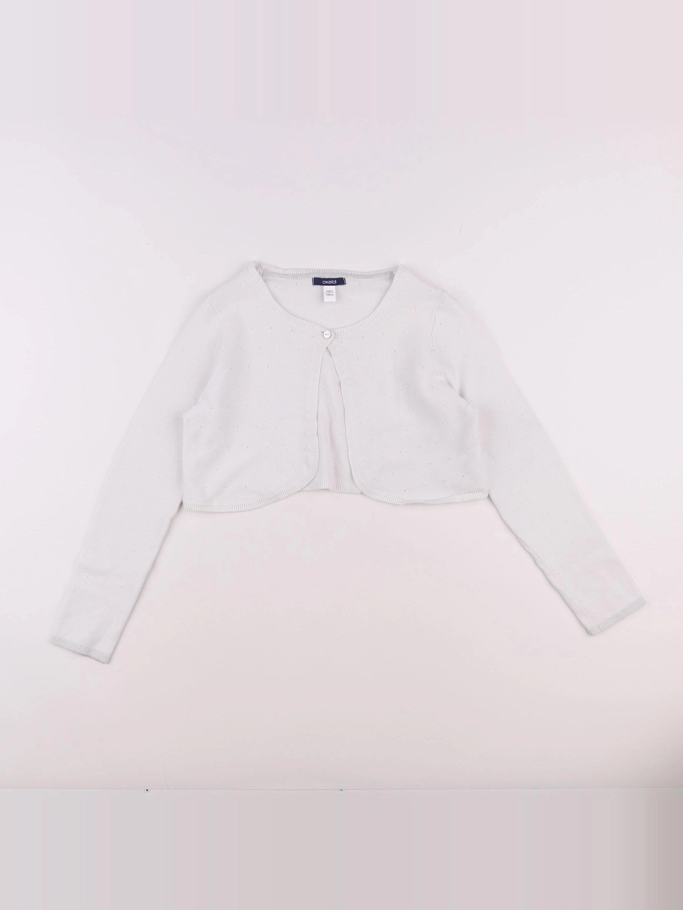 Okaidi - gilet blanc - 10 ans