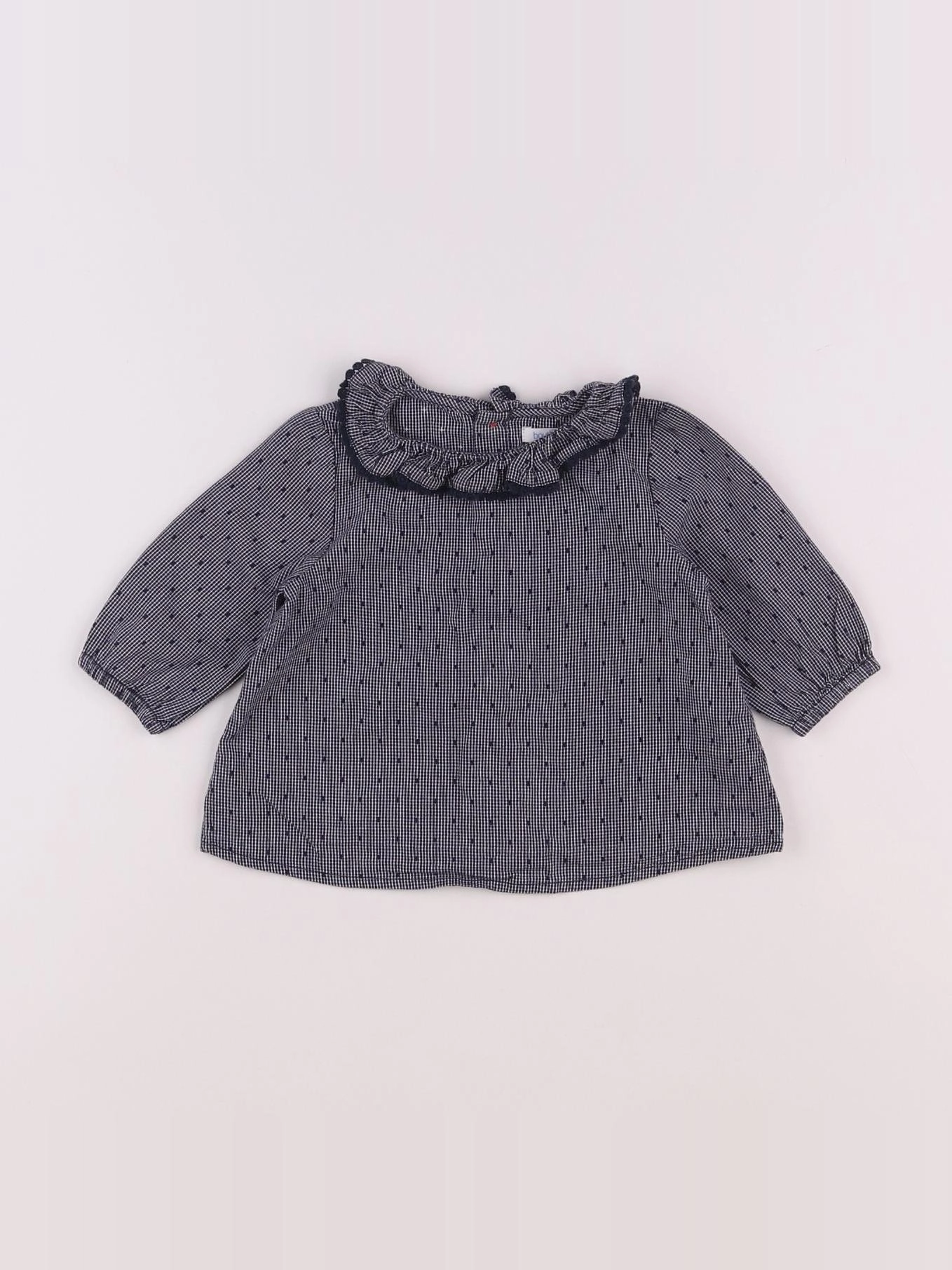 Boutchou - blouse bleu - 6 mois