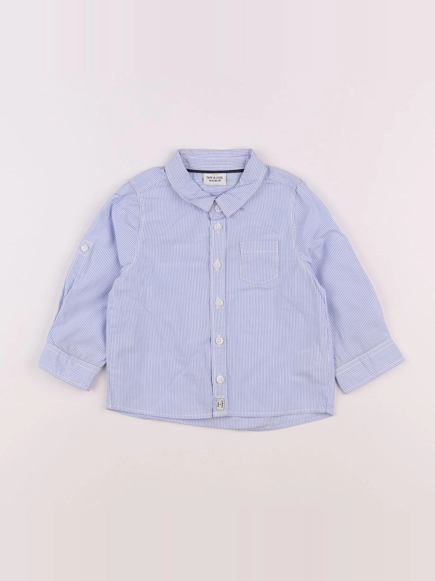 Tape à l'oeil - chemise bleu - 18 mois