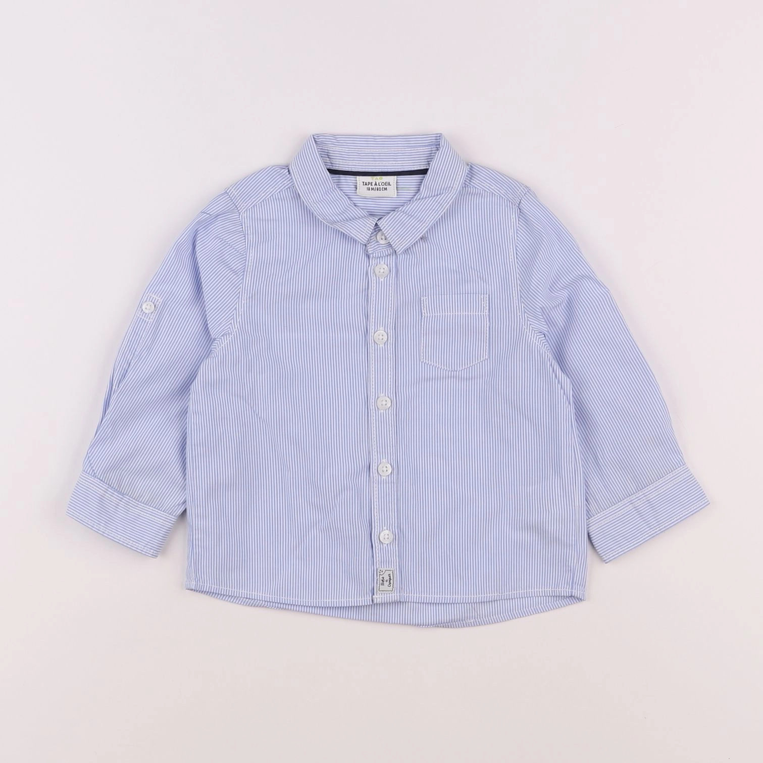 Tape à l'oeil - chemise bleu - 18 mois
