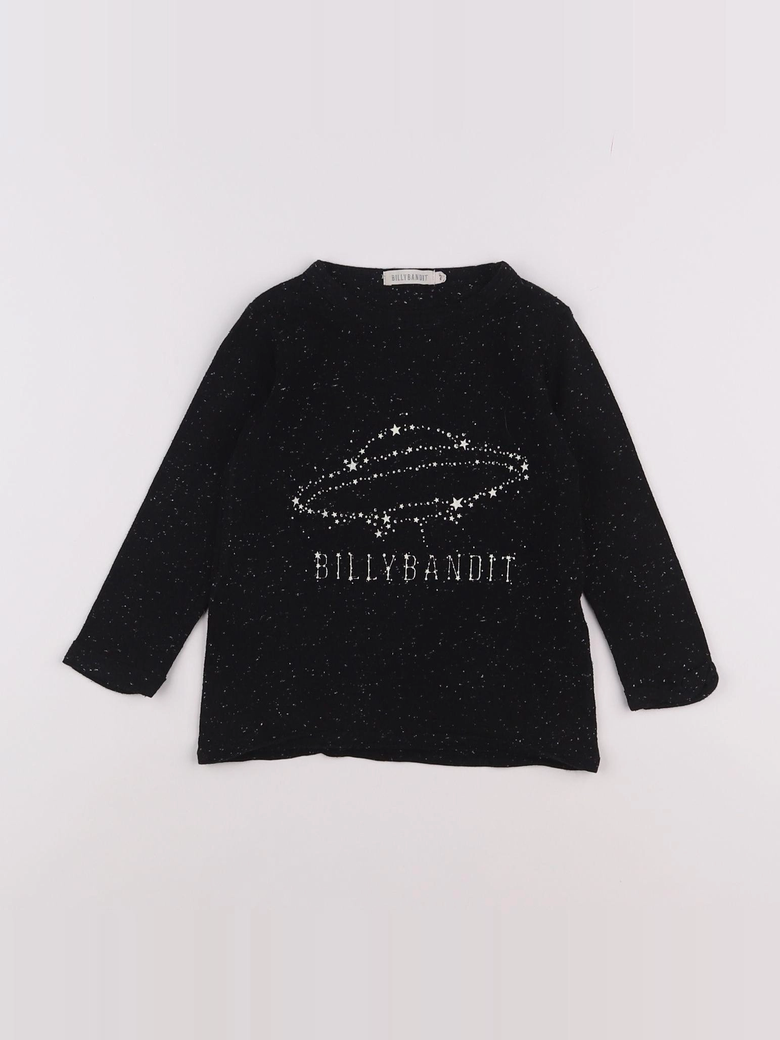 Billy Bandit - tee-shirt noir - 2 ans