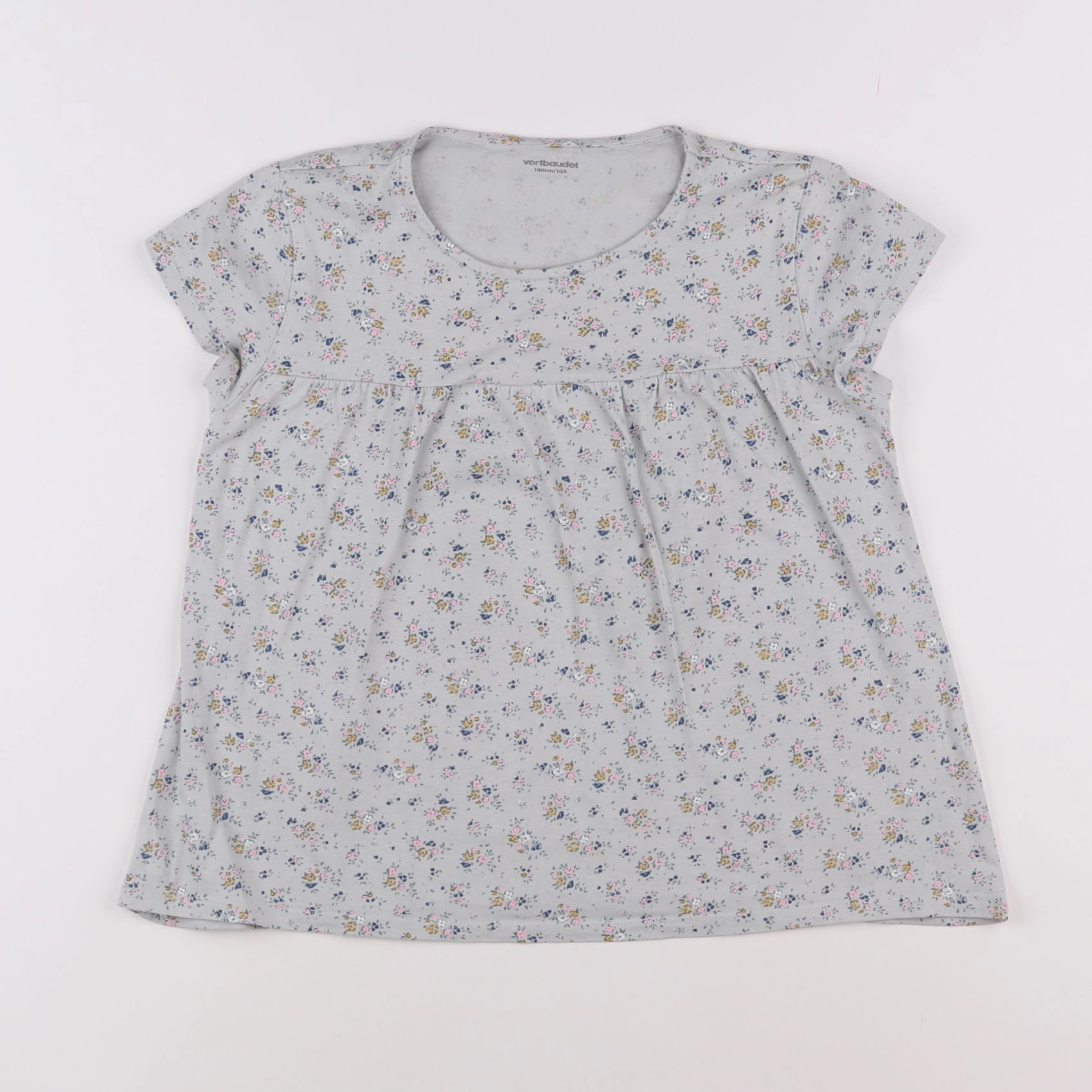 Vertbaudet - tee-shirt bleu - 10 ans
