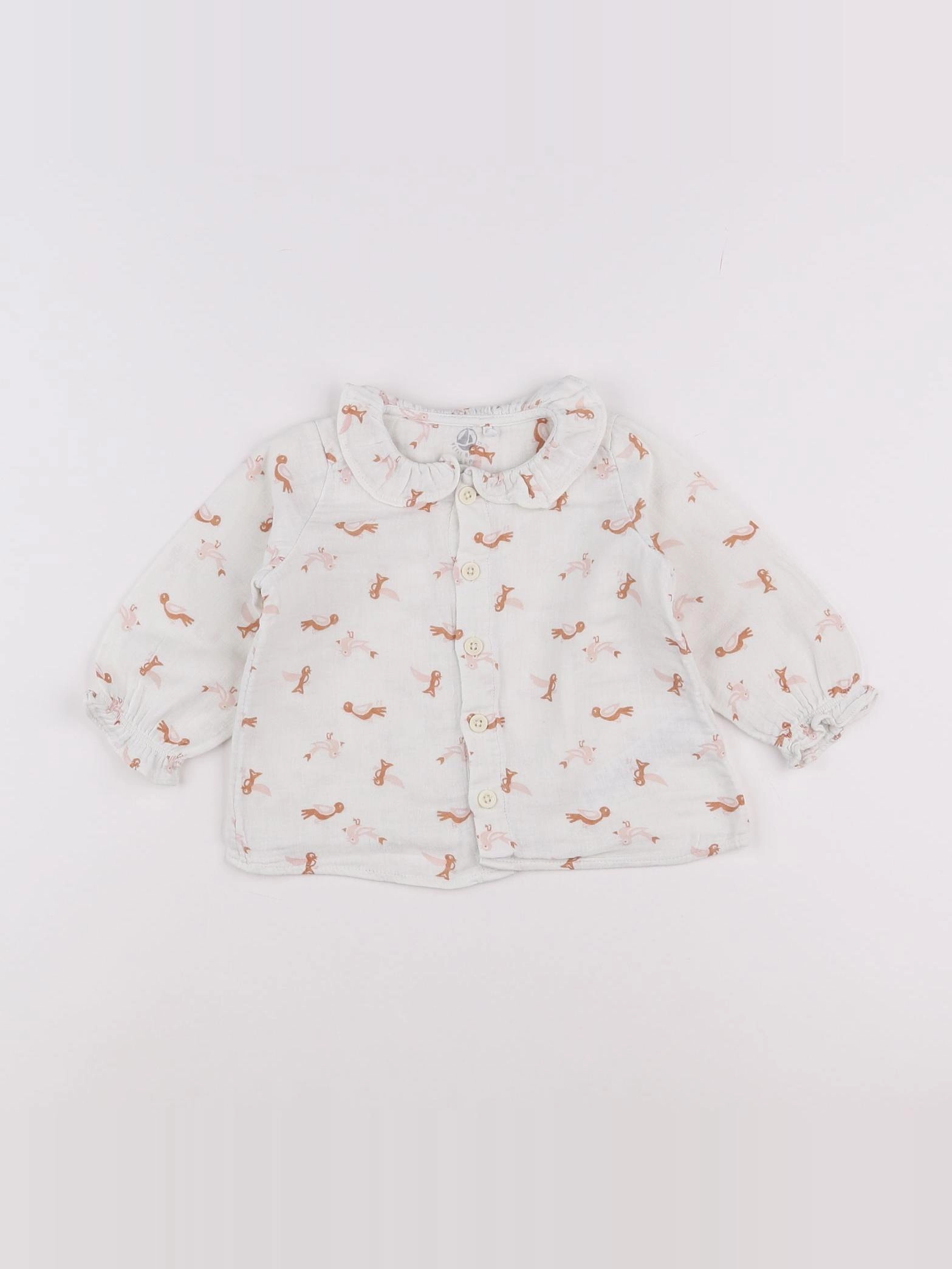 Petit Bateau - blouse multicolore - 12 mois