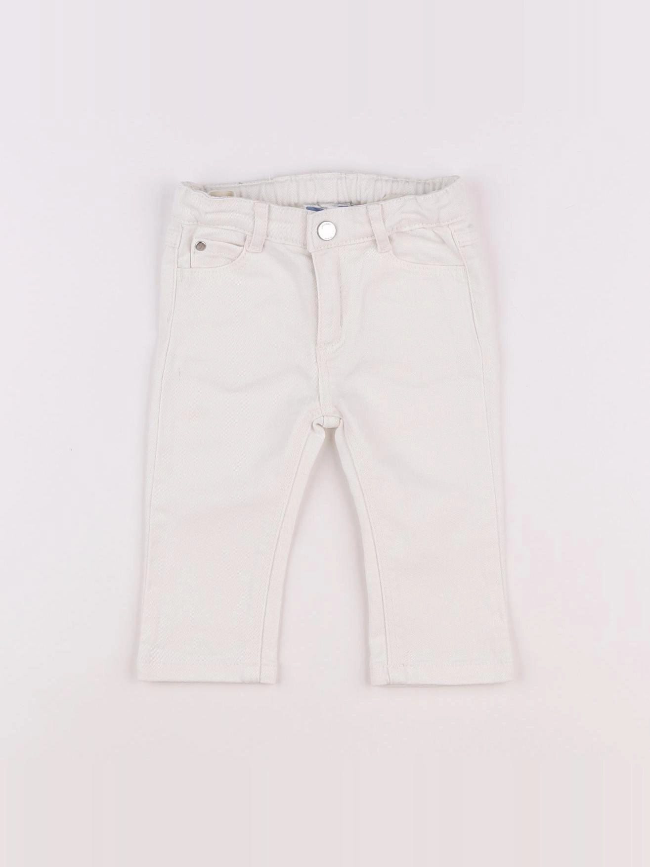 Jacadi - jean blanc - 12 mois