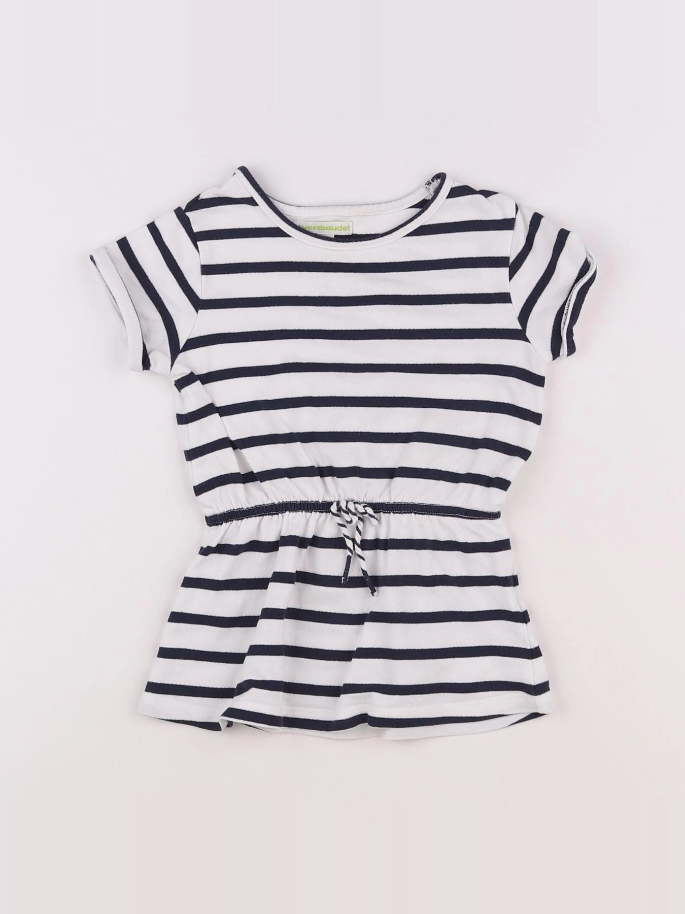 Vertbaudet - robe blanc, bleu - 2 ans