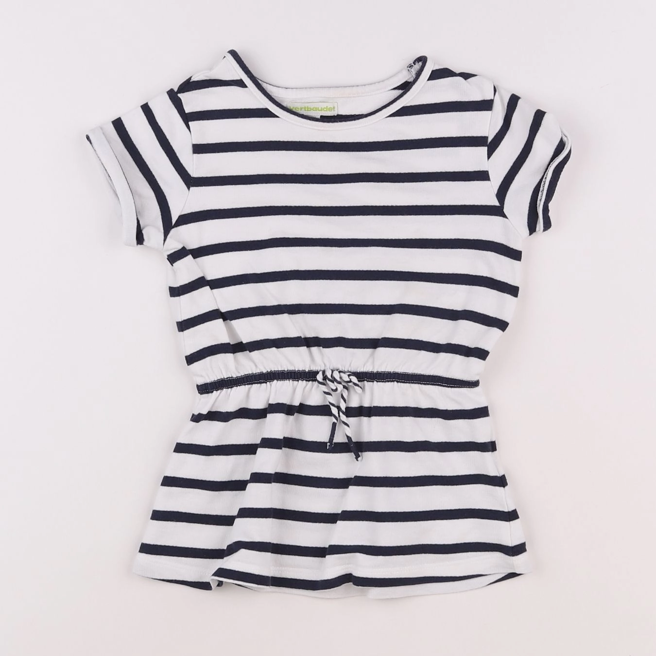 Vertbaudet - robe blanc, bleu - 2 ans