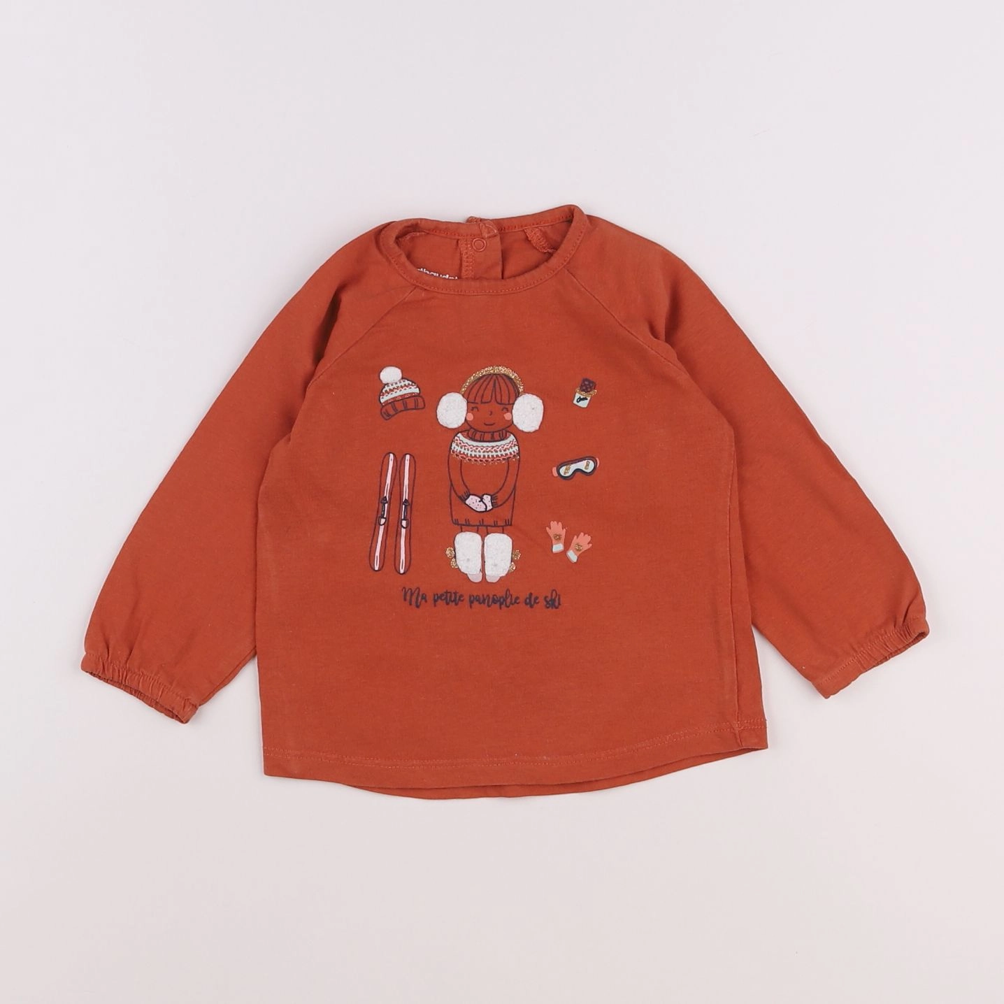 Vertbaudet - tee-shirt rouge - 12 mois