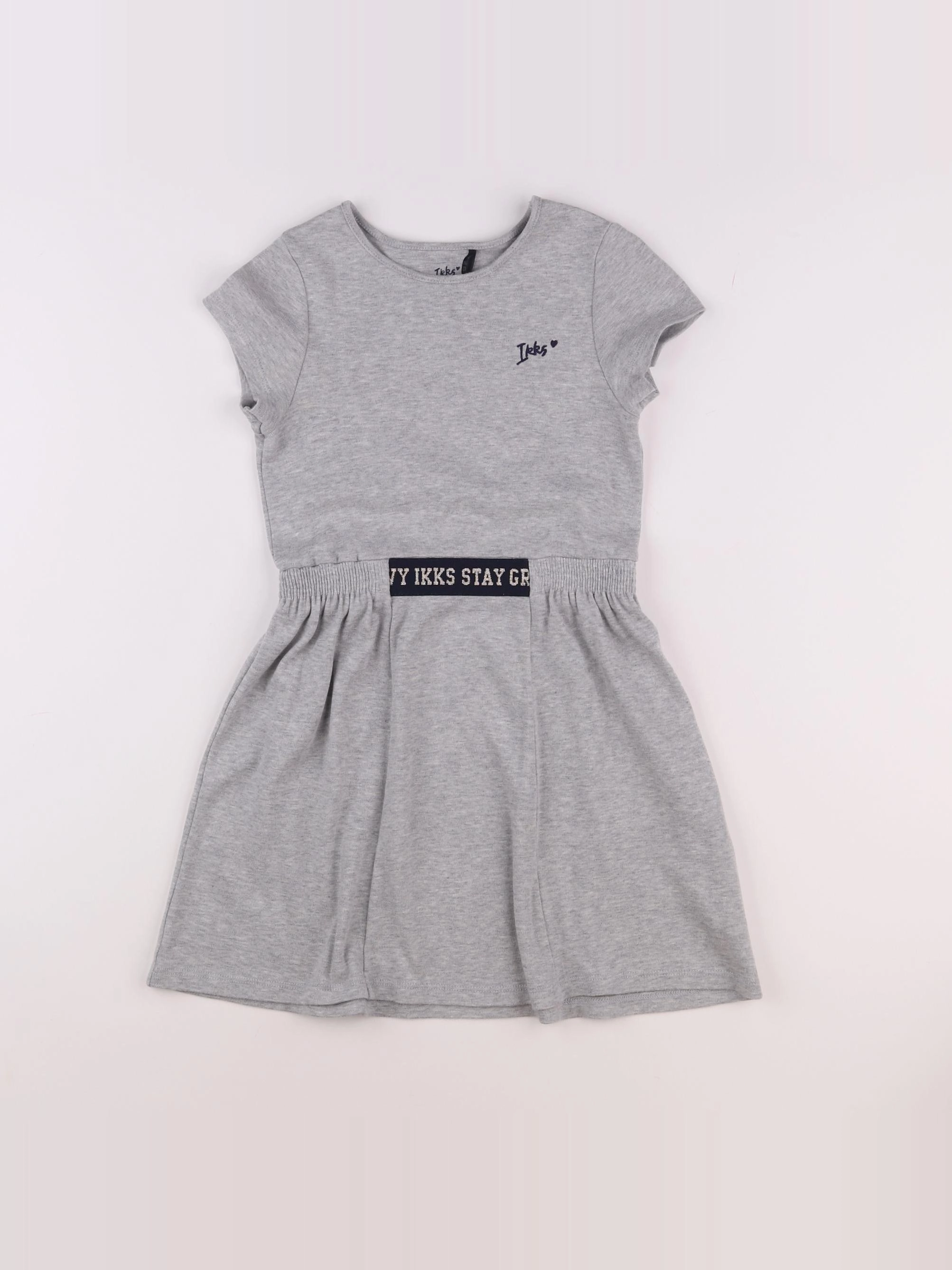 IKKS - robe gris - 8 ans