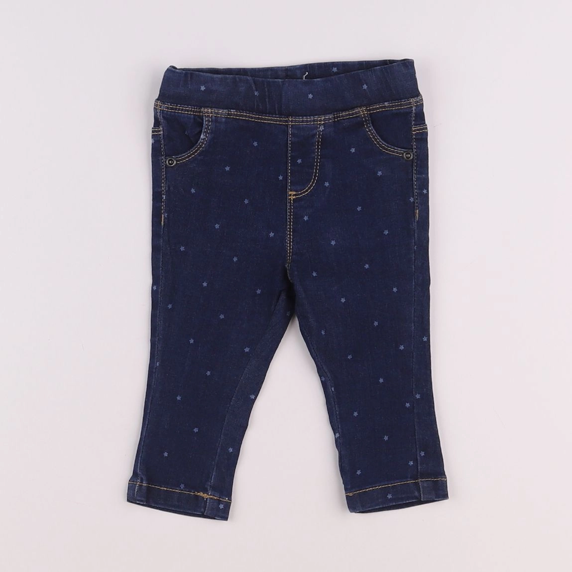 Vertbaudet - jegging bleu - 6 mois