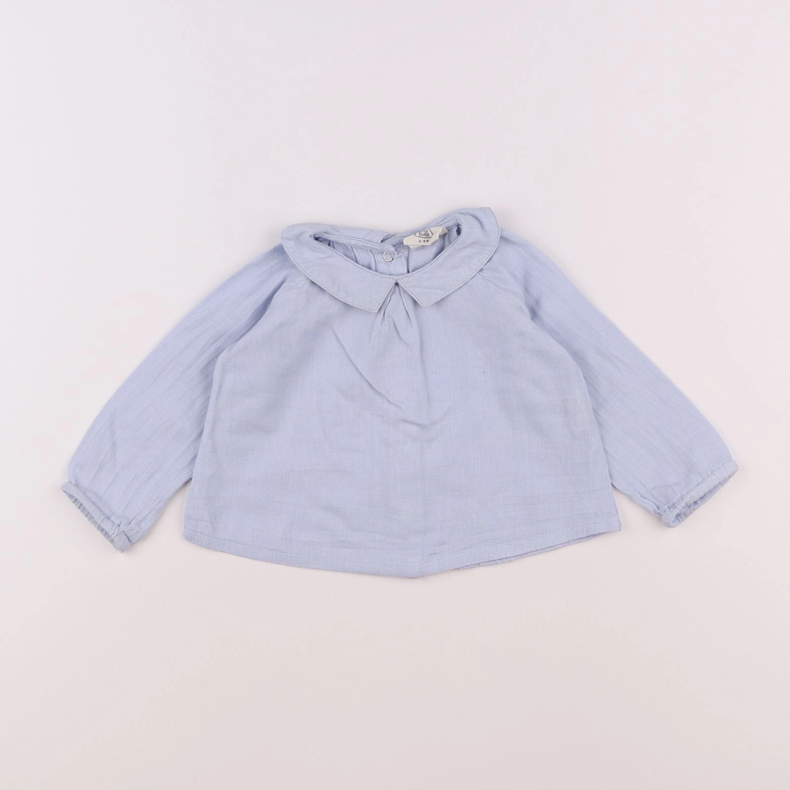 Lililotte - blouse bleu - 6/9 mois