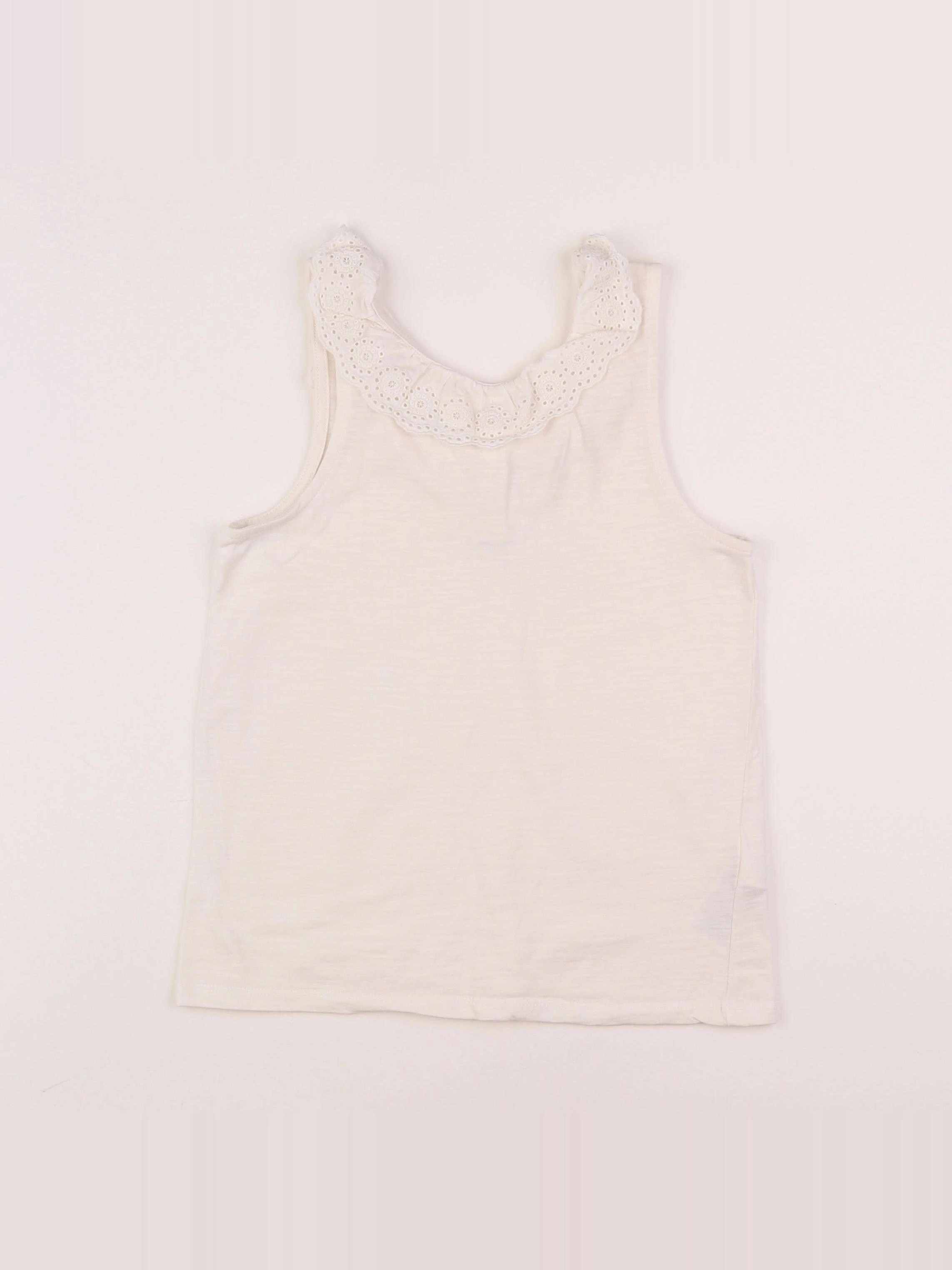 Vertbaudet - débardeur beige - 8 ans