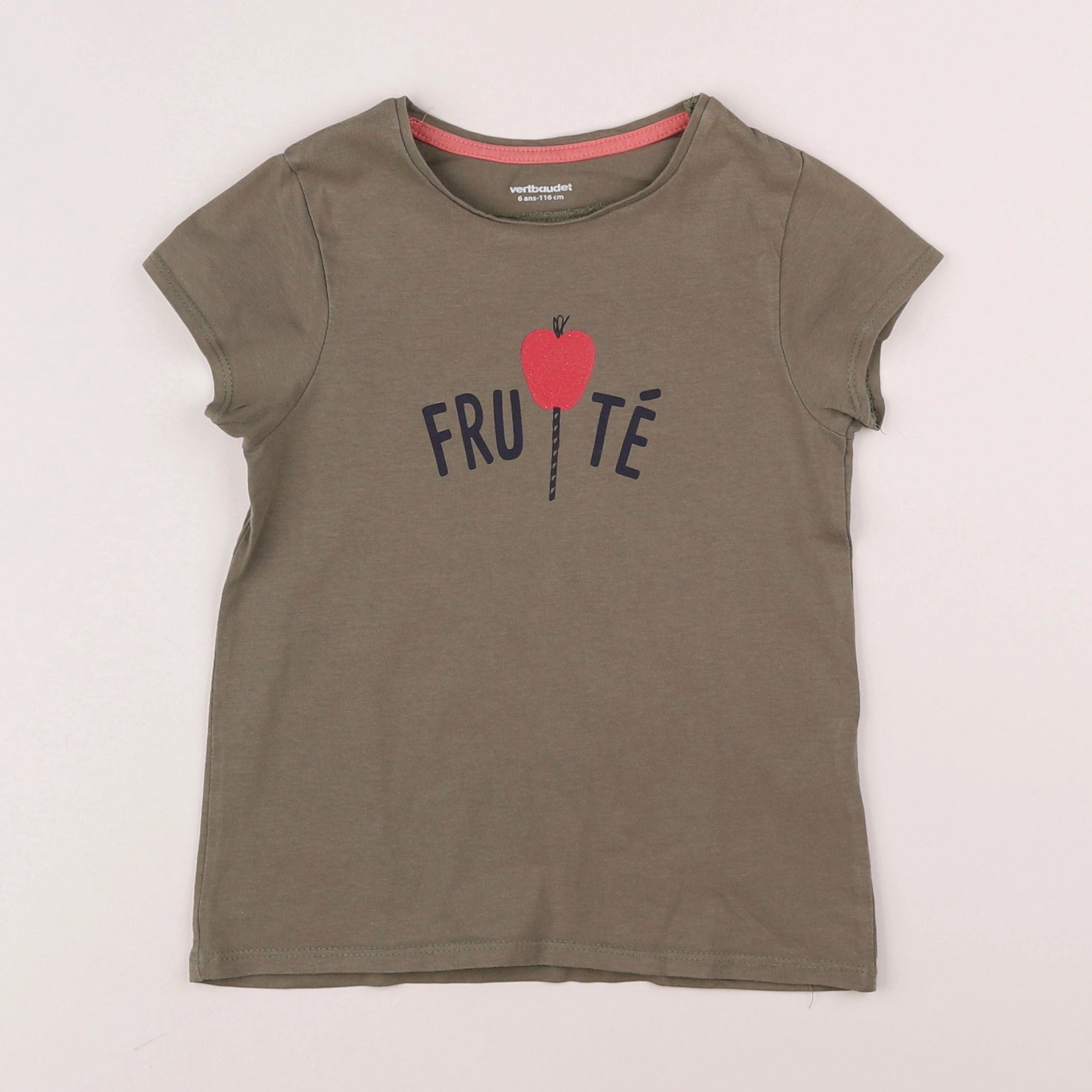 Vertbaudet - tee-shirt vert - 6 ans